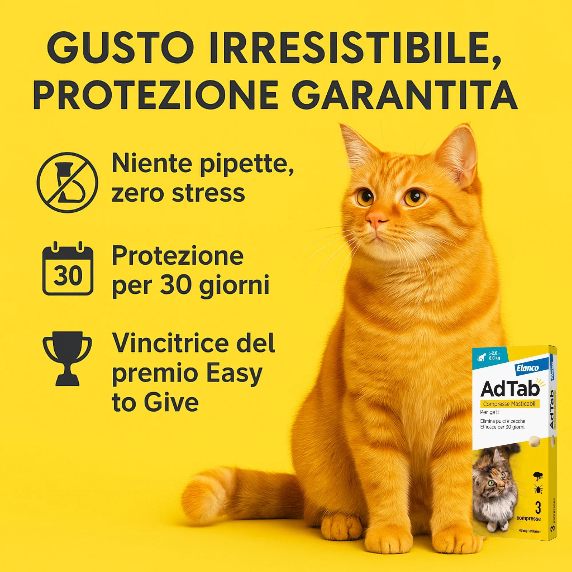 ADTAB GATTI 2-8kg (3cpr) - Libera il Tuo Gatto da Pulci e Zecche - Image 3