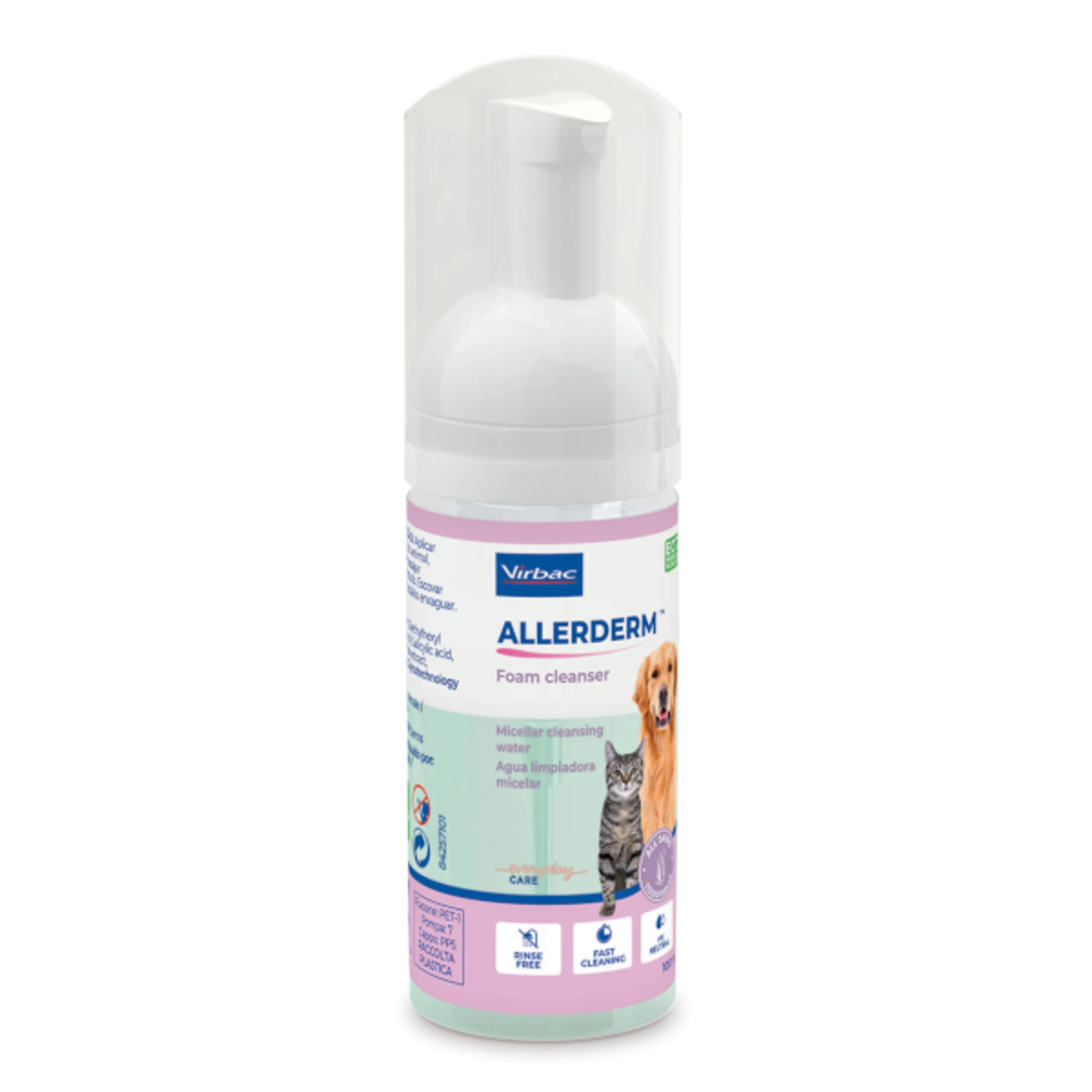 ALLERDERM FOAM 100 ml - Per cani e gatti che non amano l’acqua