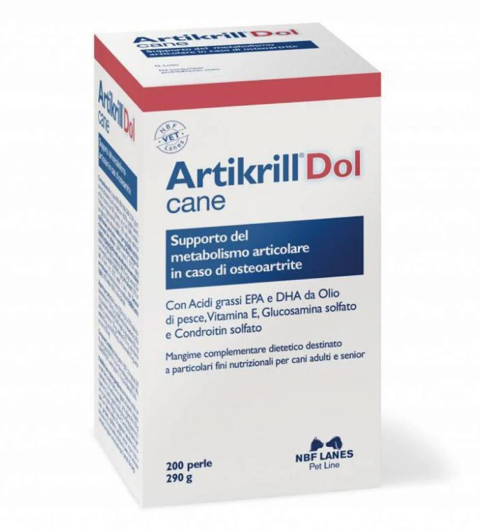 ARTIKRILL DOL CANE 200 perle – Contro l'Osteoartrite Del Cane