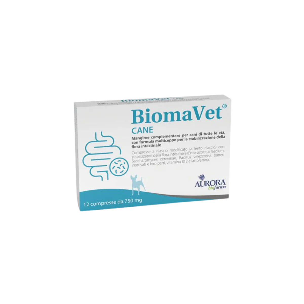 BIOMAVET 750MG 12 CPR - Favorisce il benessere intestinale nel cane