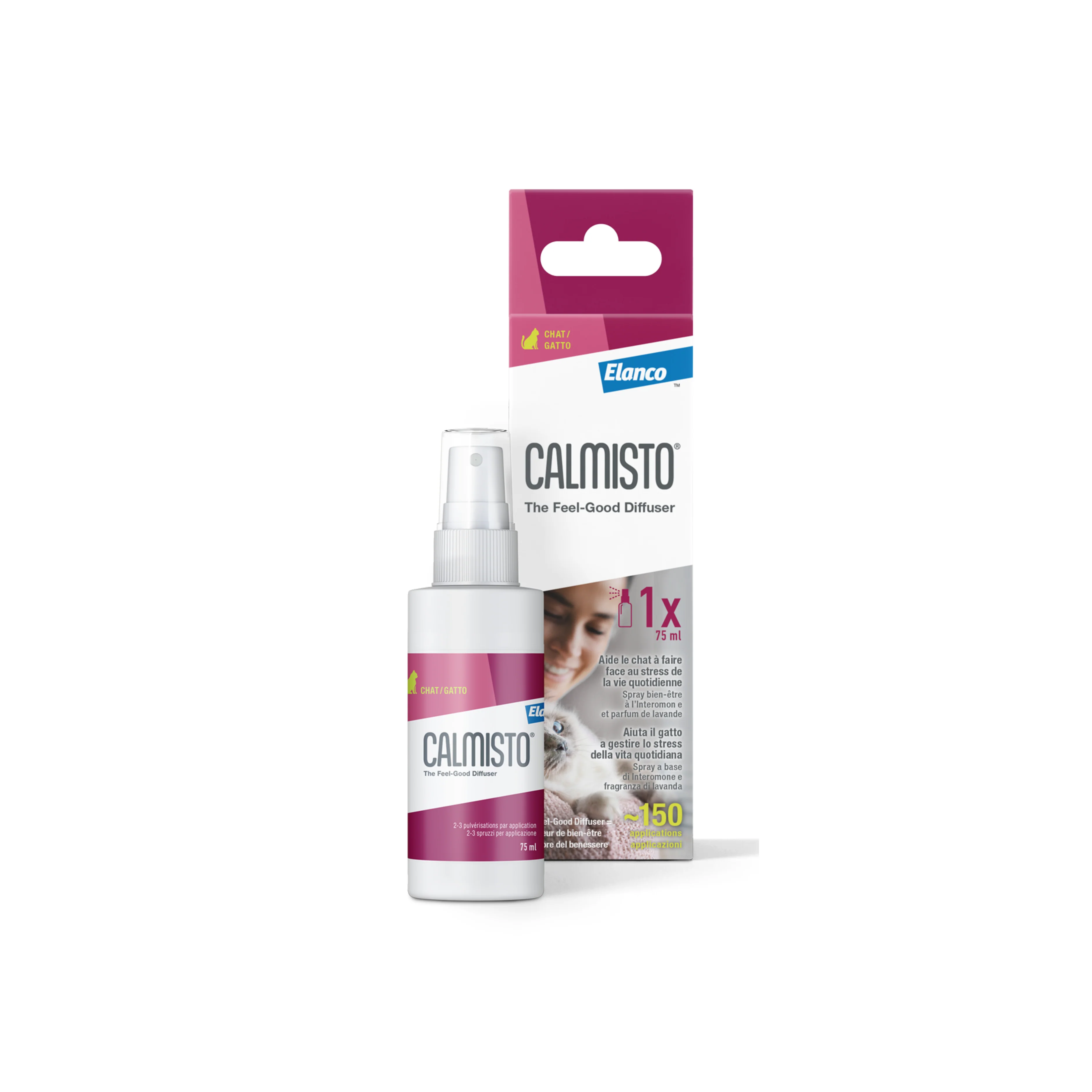 CALMISTO SPRAY 75ml - Riduci lo Stress Del Tuo Cane e Gatto
