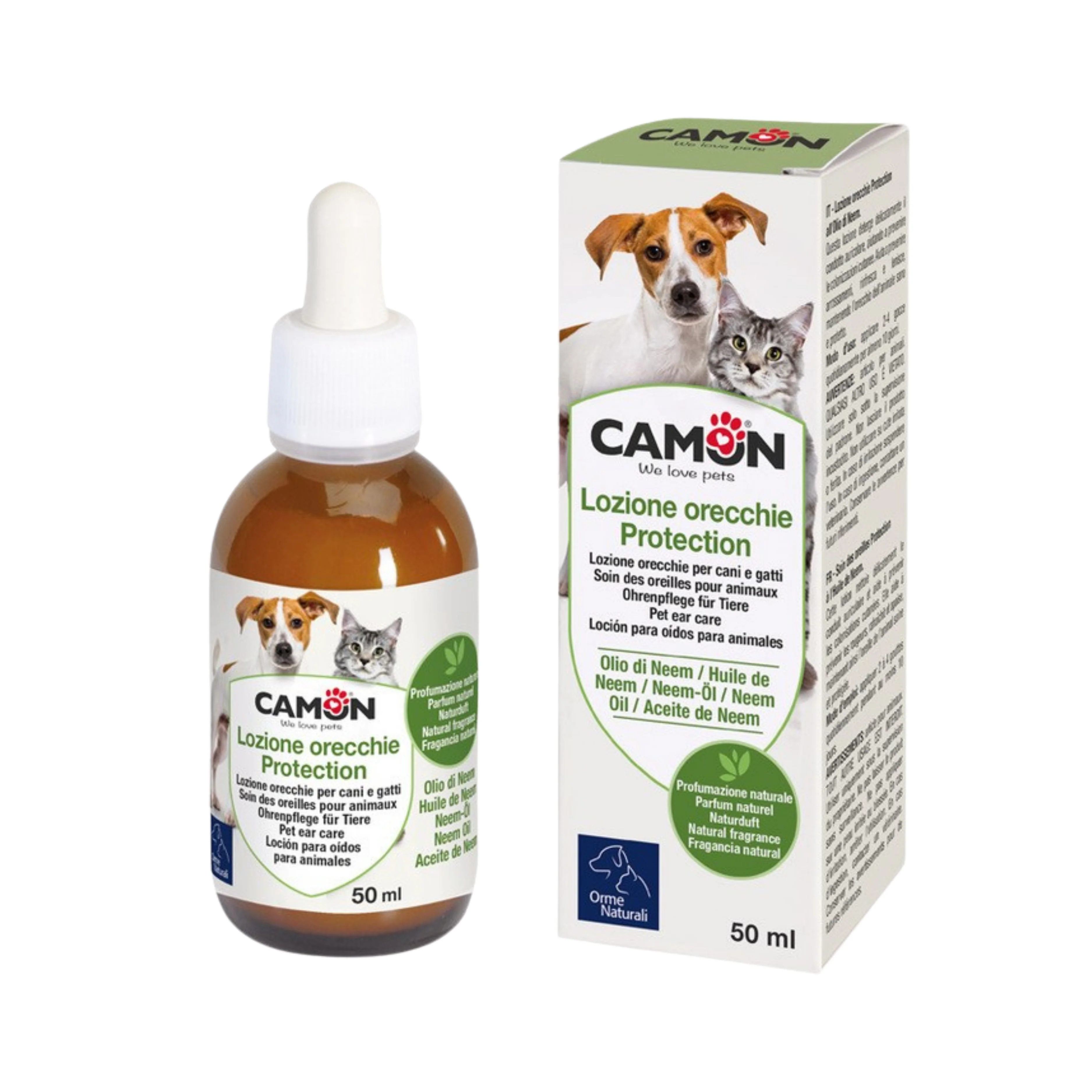 CAMON LOZIONE ORECCHIE OLIO DI NEEM PER CANI E GATTI 50ml - Image 2
