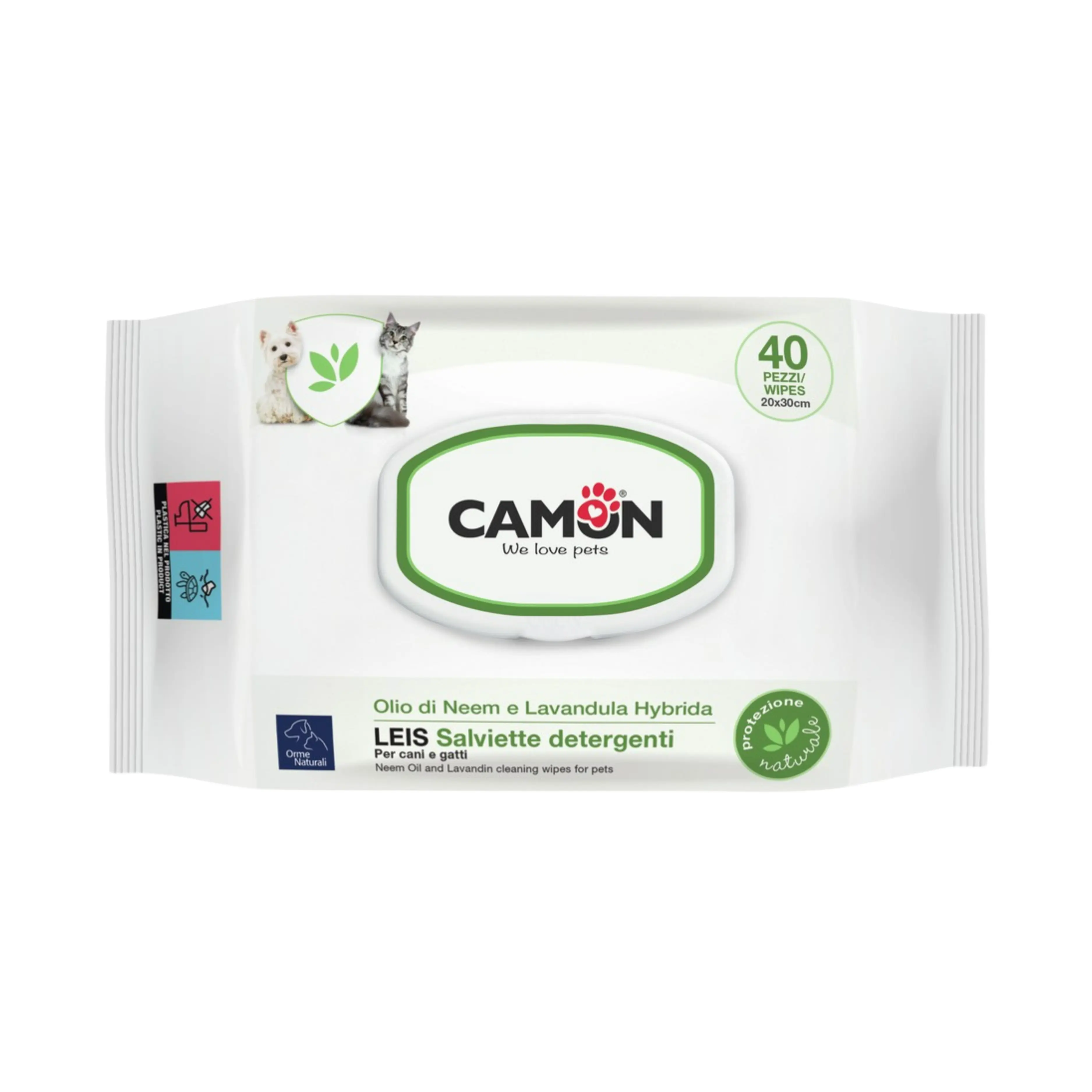 CAMON SALVIETTE DETERGENTI LEIS OLIO DI NEEM LAVANDULA 40pz