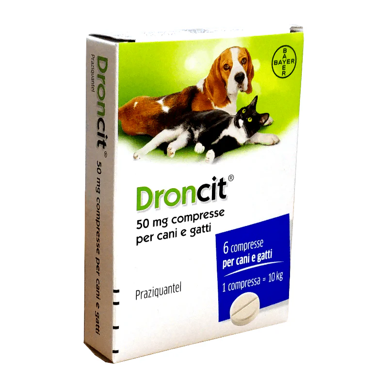 DRONCIT (6 cpr) – Elimina i parassiti intestinali di cani e gatti