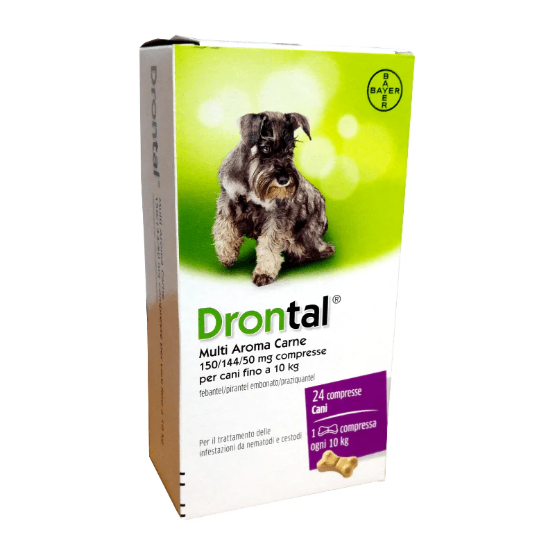 DRONTAL CANE MULTI AROMA CARNE (24 cpr) – Combatte i parassiti intestinali