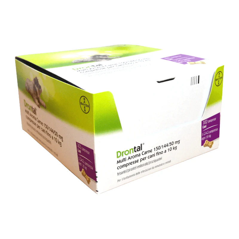 DRONTAL CANE MULTI AROMA CARNE (102 cpr) – Combatte i parassiti intestinali