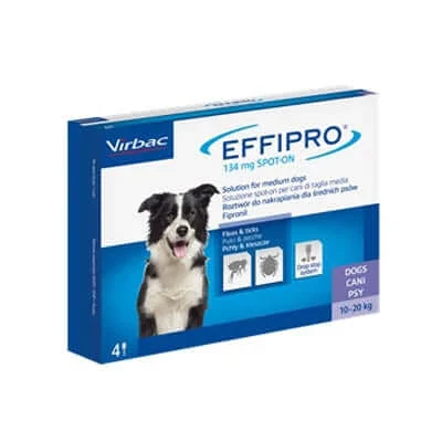 EFFIPRO CANI 10-20 kg - Antiparassitario Spot-On Contro Pulci e Zecche