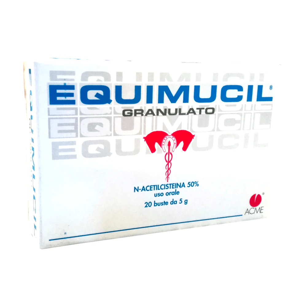 EQUIMUCIL GRANULATO (20 buste da 5 gr) – Mucolitico per equini