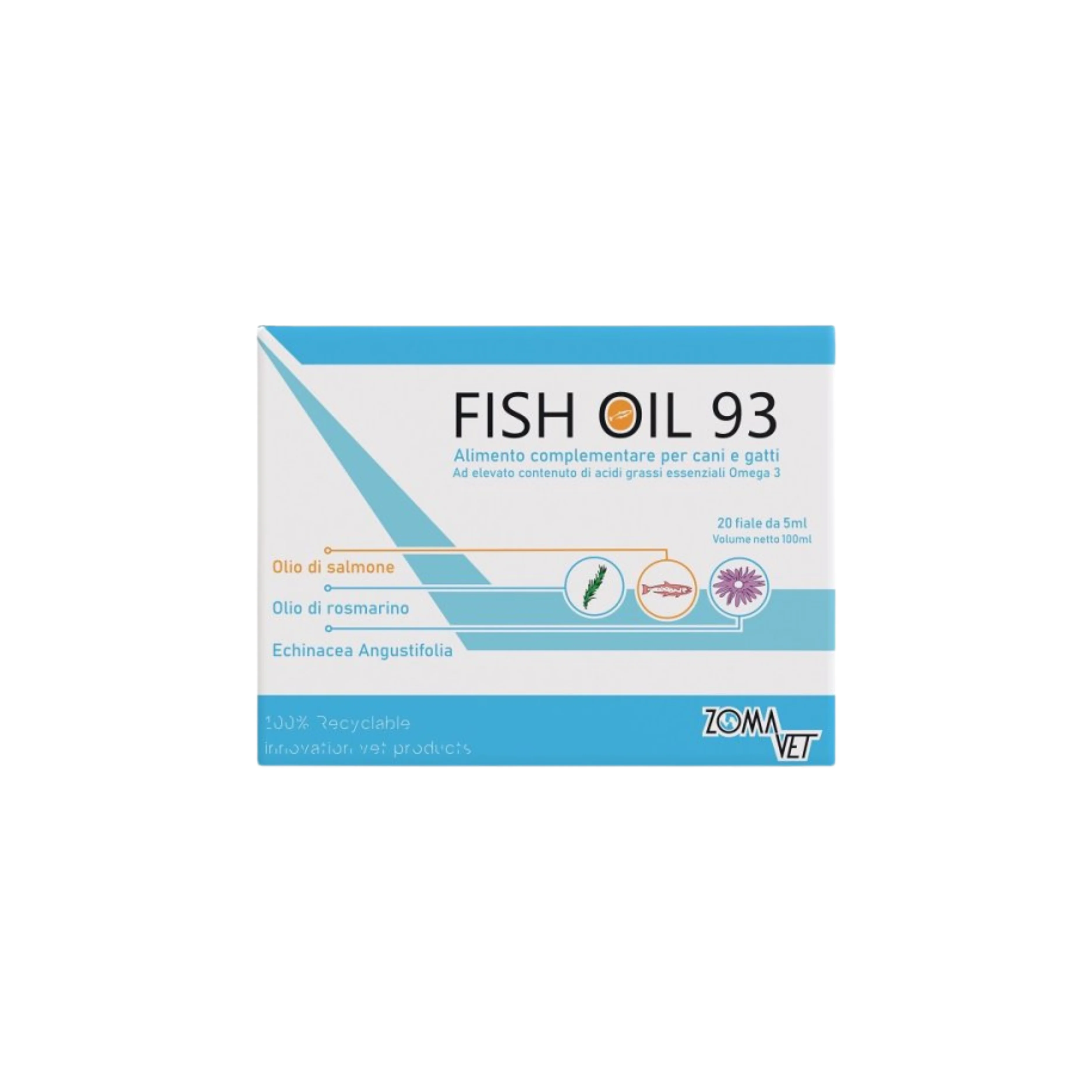 FISH OIL 93 - Olio di Pesce per Gani e Gatti In Fiale