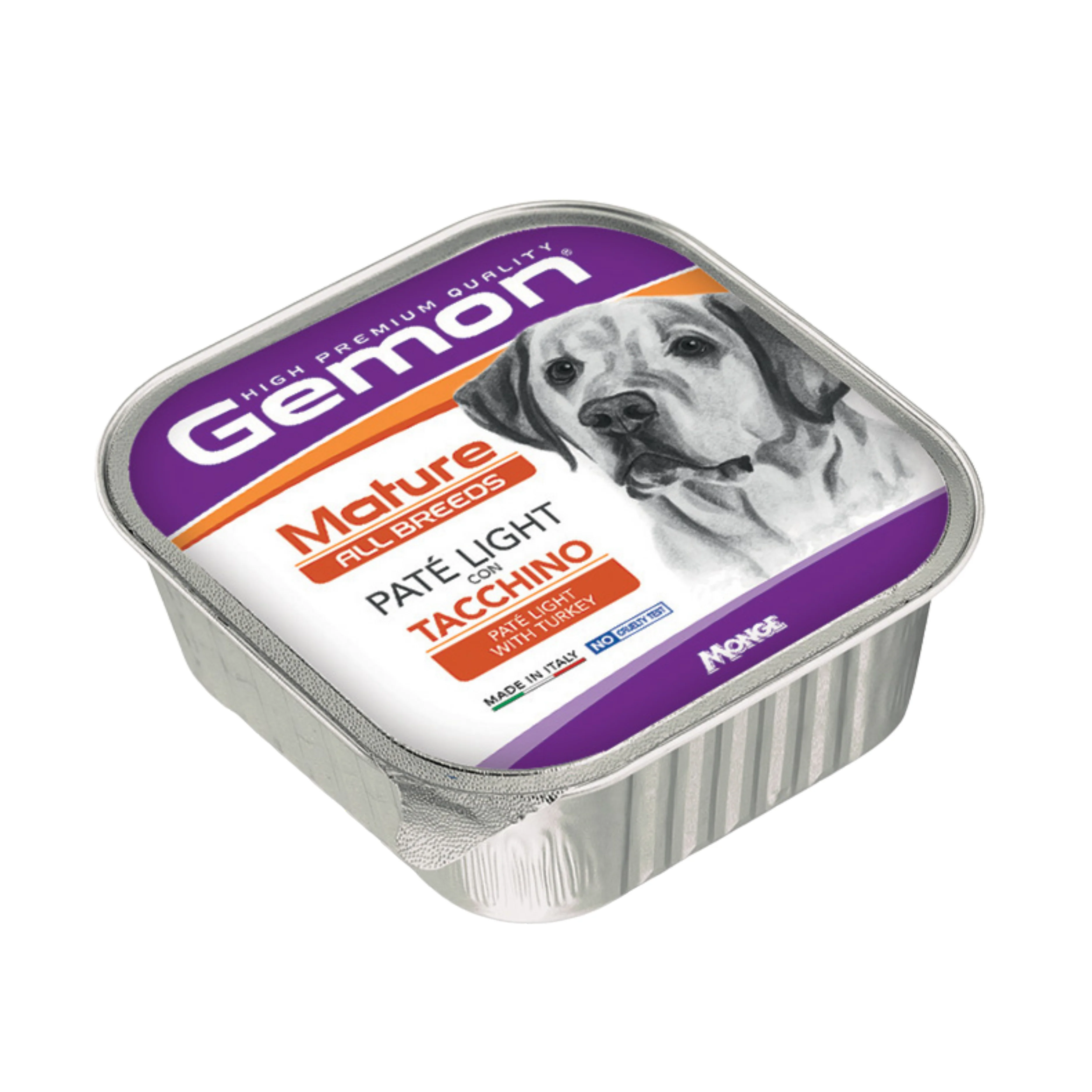 GEMON ALL BREEDS MATURE CANE PATÈ LIGHT TACCHINO 150g