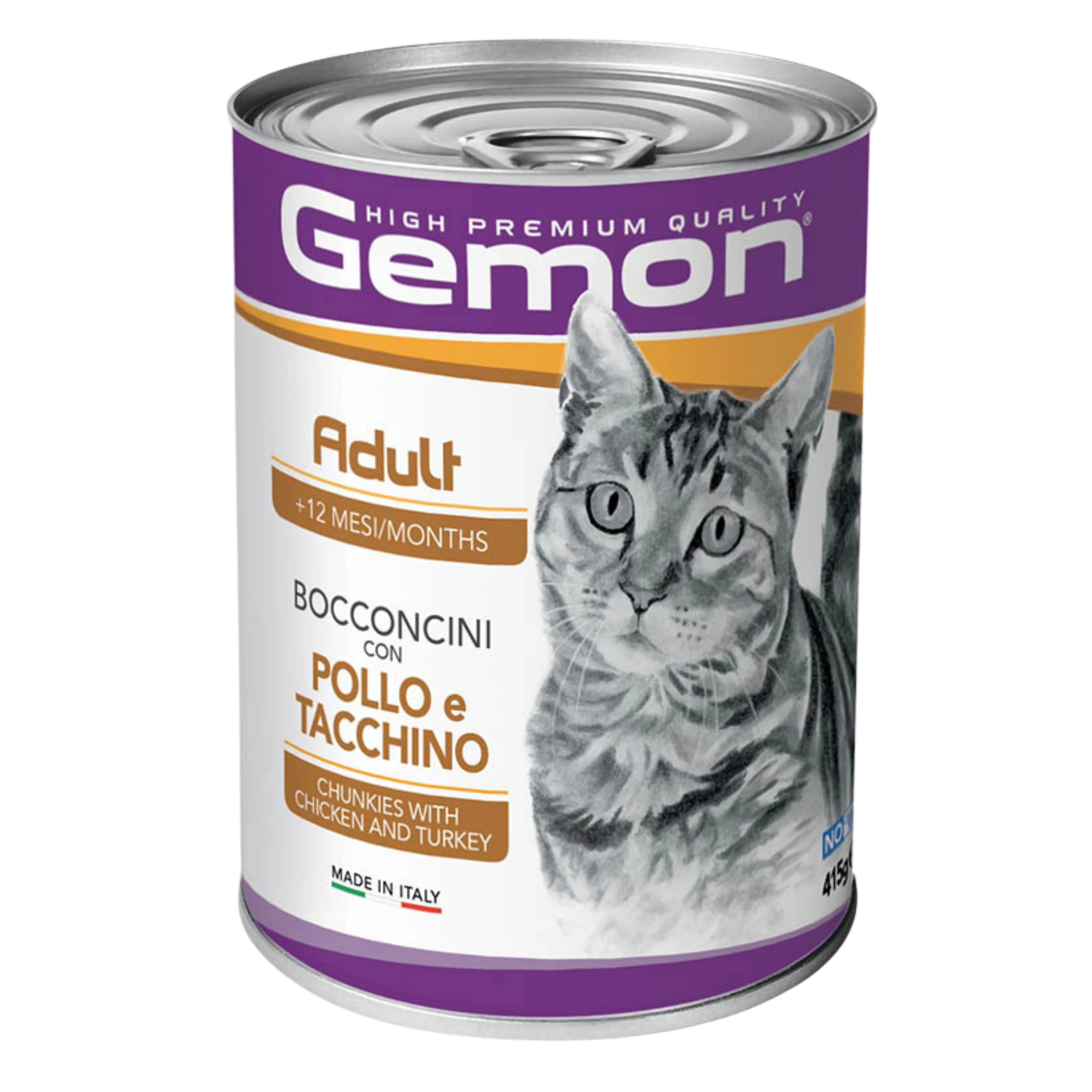 GEMON GATTO ADULT BOCCONCINI POLLO E TACCHINO 415g