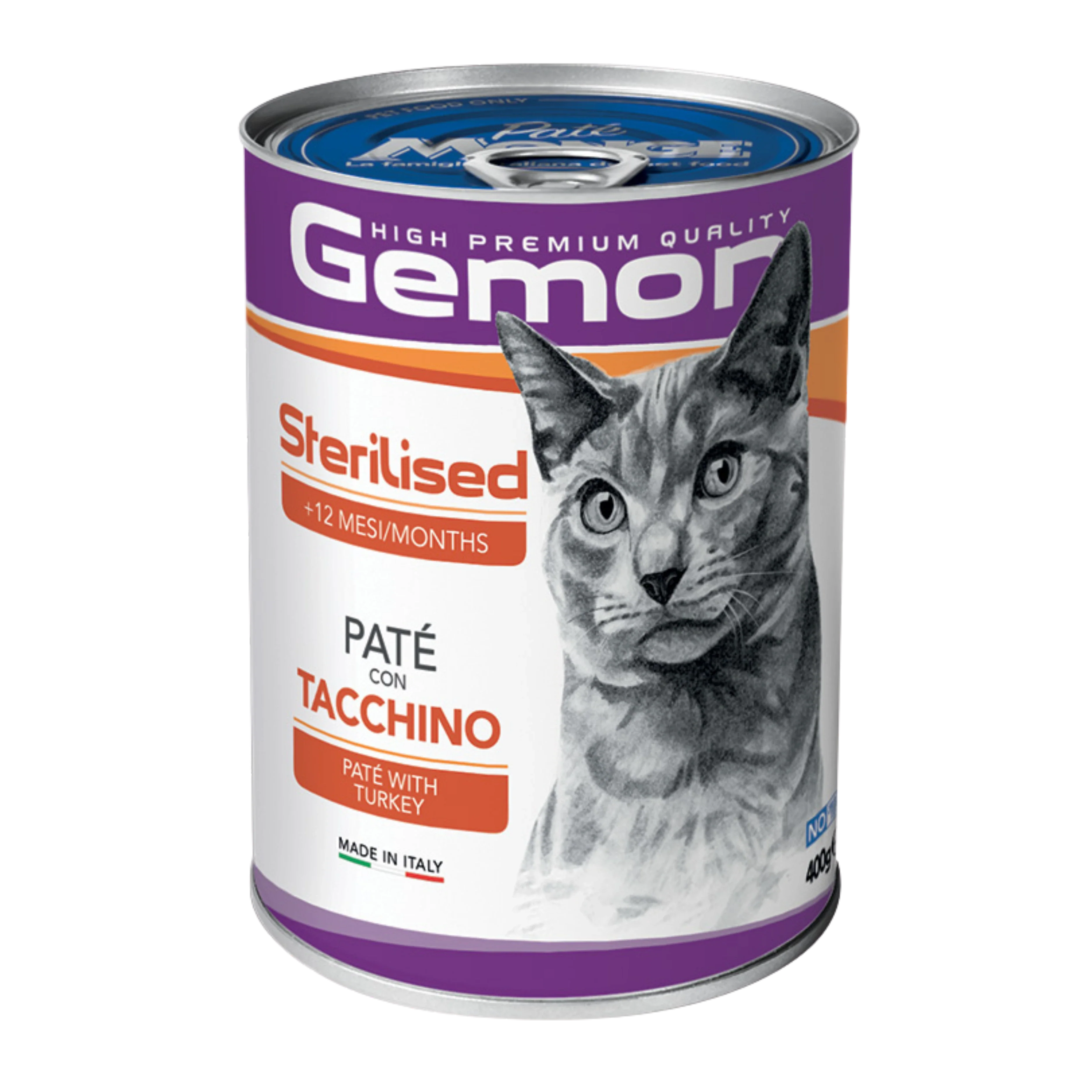 GEMON GATTO STERILISED PATÈ TACCHINO 400g