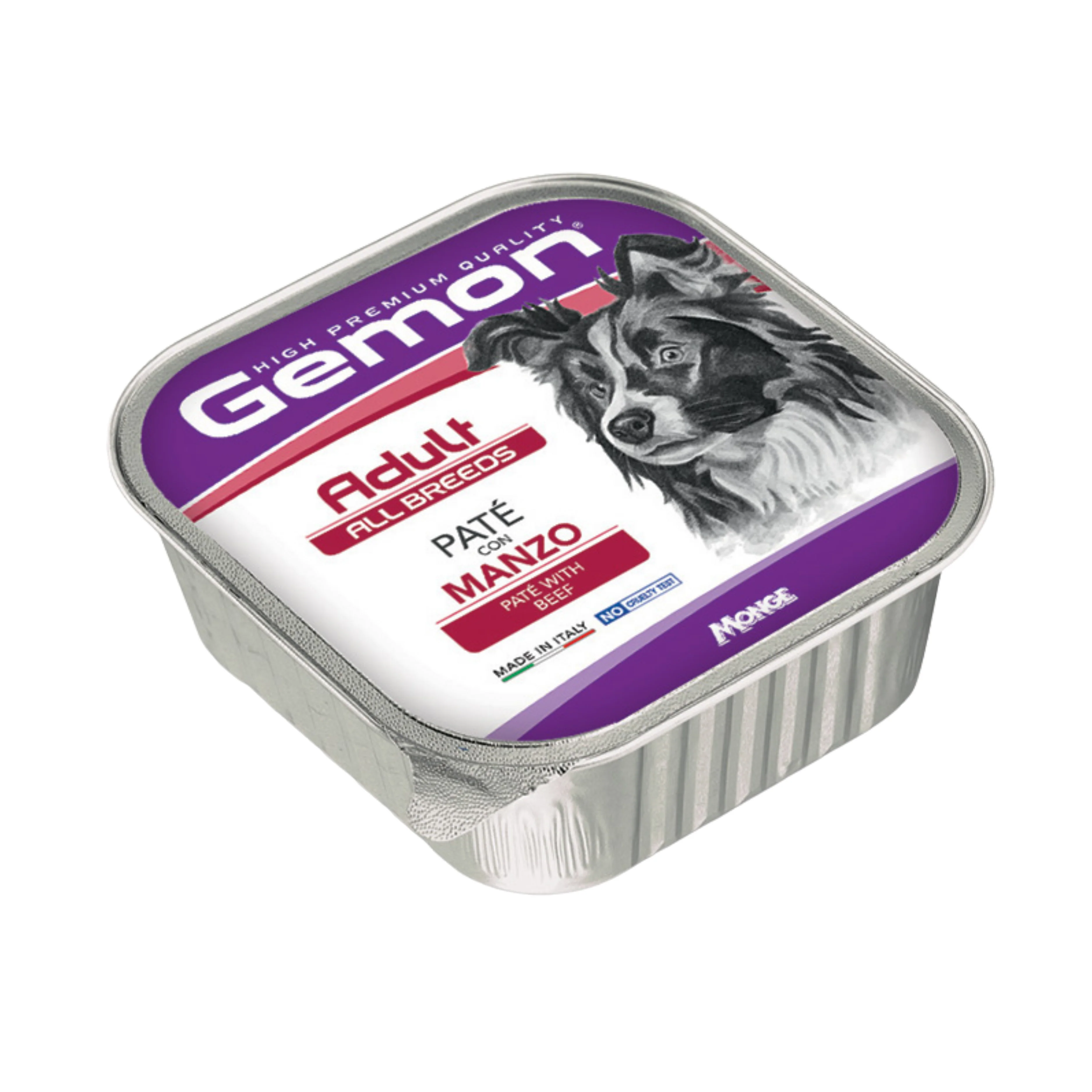 GEMON ALL BREEDS ADULT PATÈ CON MANZO 150g