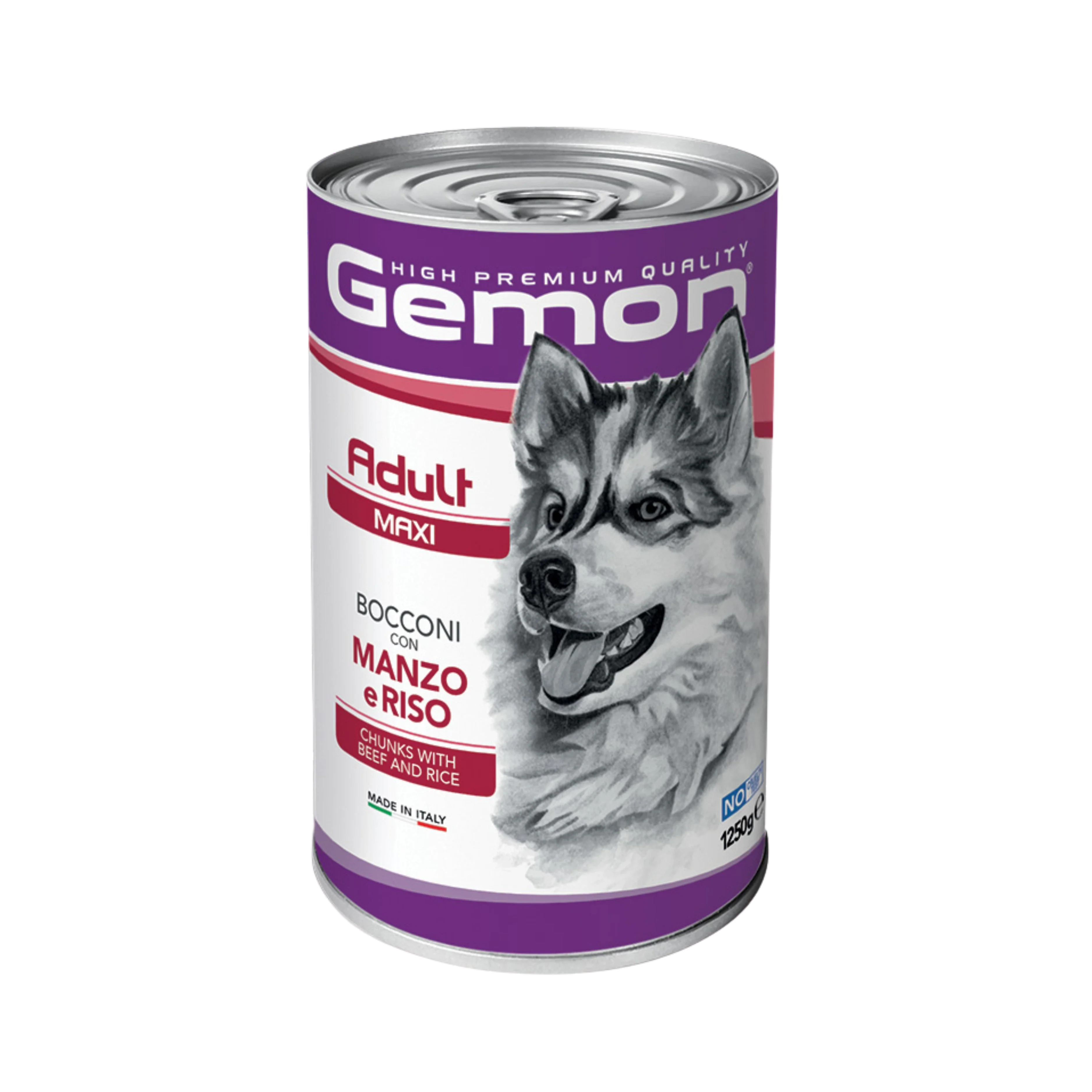 GEMON MAXI ADULT MEDIUM BOCCONI MANZO E RISO 1250g