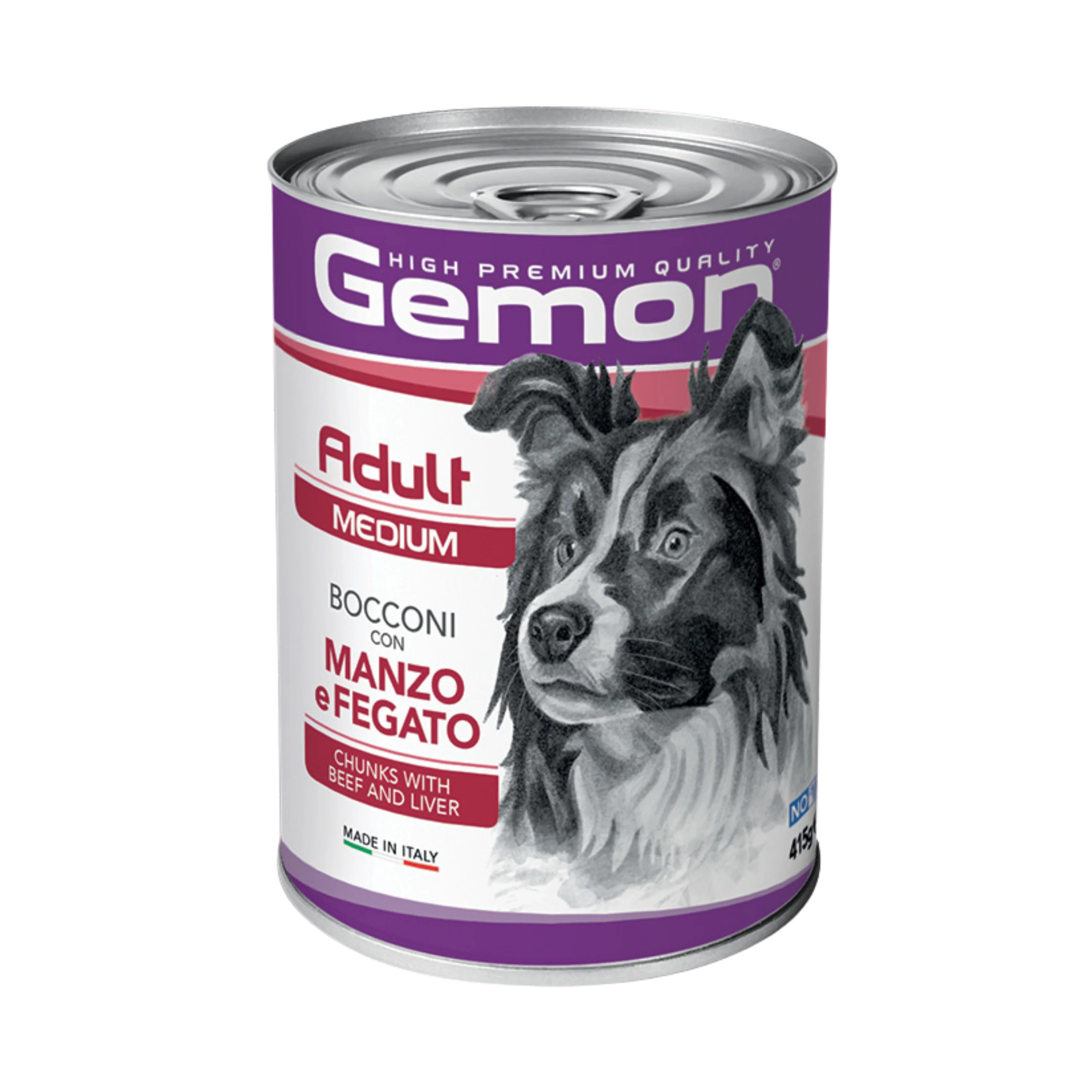 GEMON MEDIUM BOCCONI CON MANZO E FEGATO 415gr