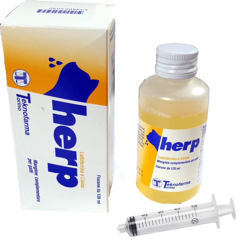 HERP 120 ml - Supporto contro le infezioni da herpes nei gatti