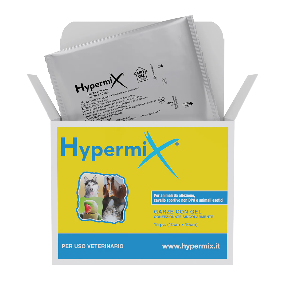 HYPERMIX (15 garze con Gel ) - Coadiuvante nella terapia cicatrizzante
