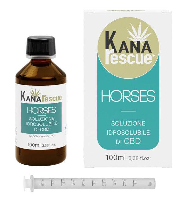 KANARESCUE HORSES 100 ml – Soluzione idrosolubile con estratto di canapa ad uso tecnico