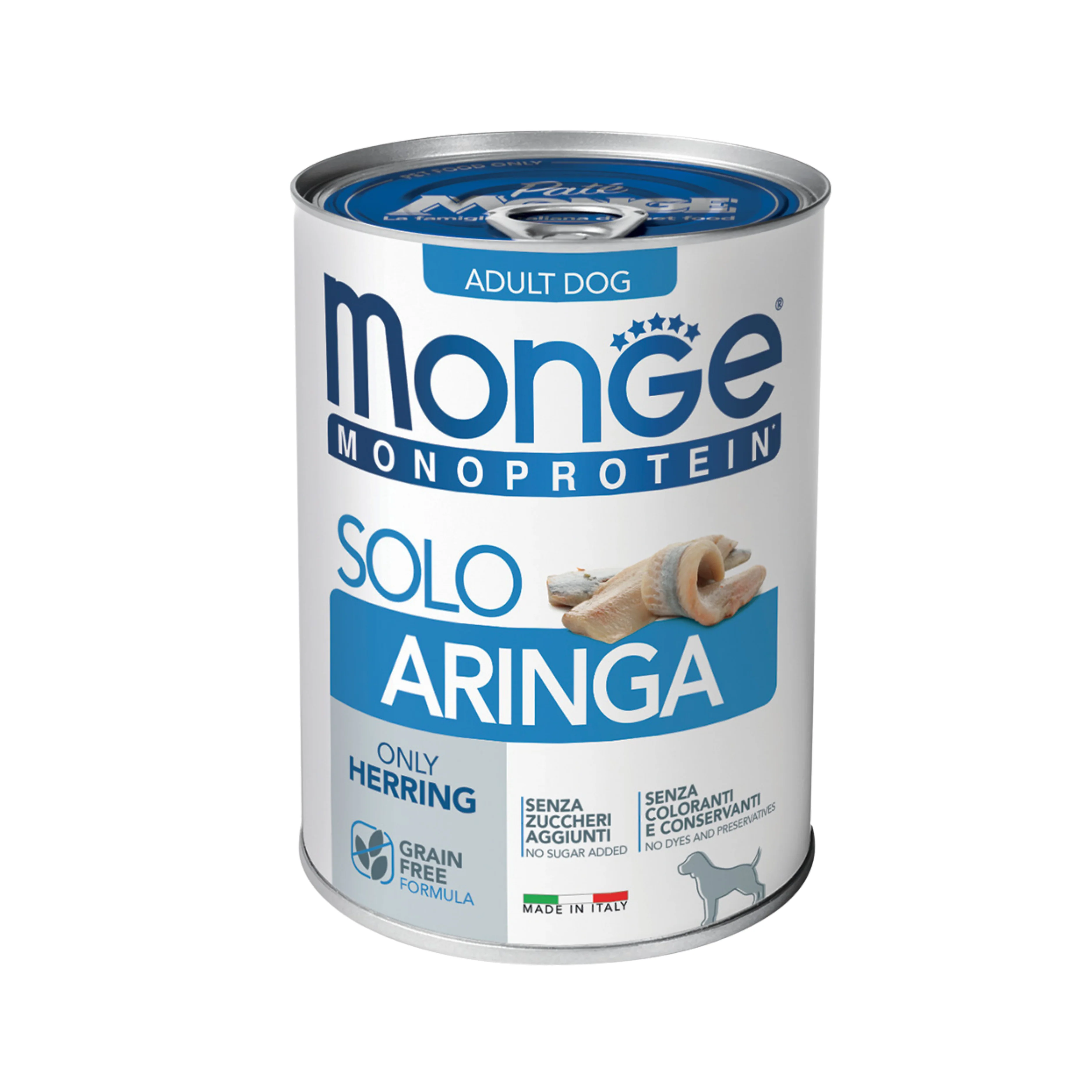 MONGE CANE MONOPROTEIN PATÈ SOLO ARINGA 400g