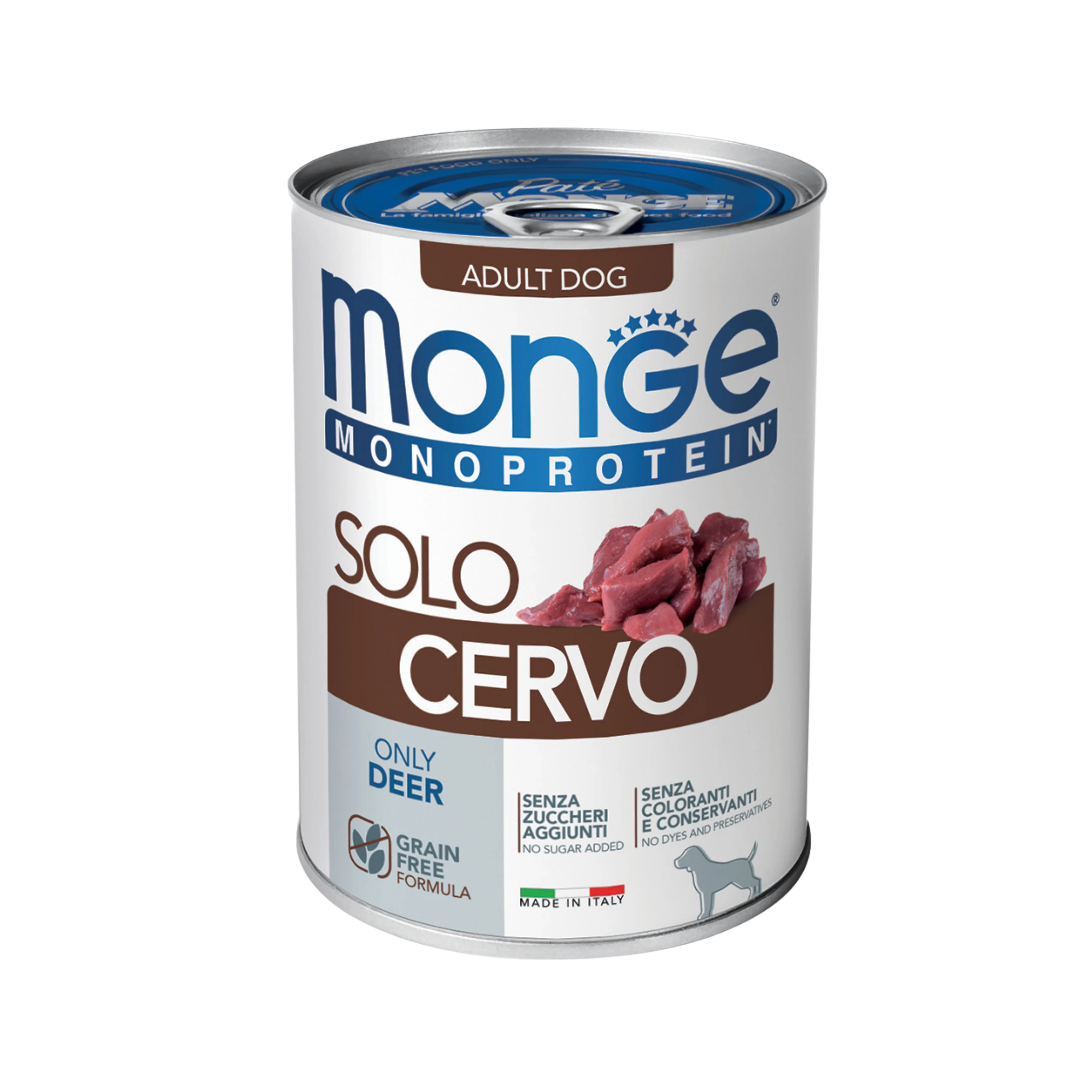 MONGE CANE MONOPROTEIN PATÈ SOLO CERVO 400g