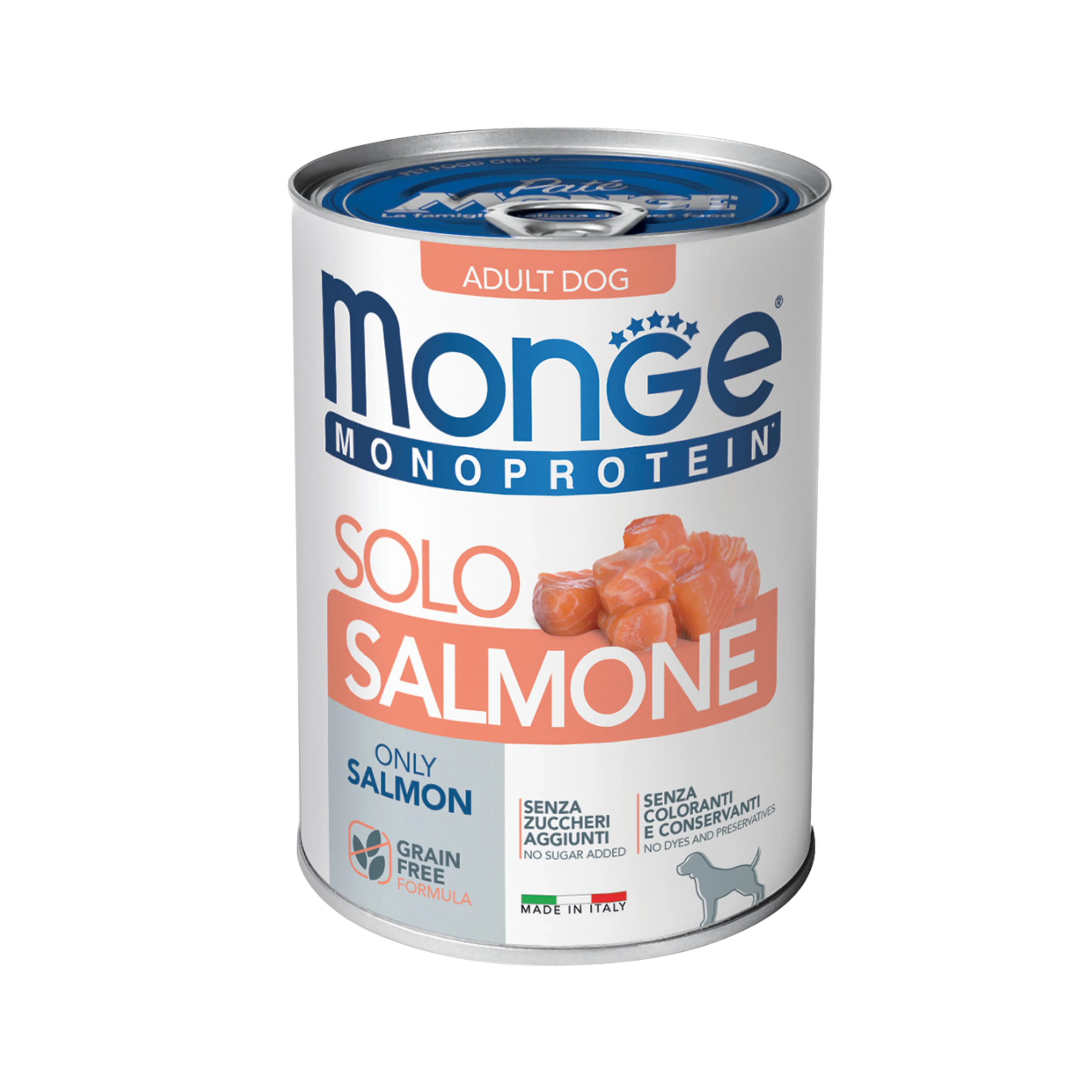 MONGE CANE MONOPROTEIN PATÈ SOLO SALMONE 400g