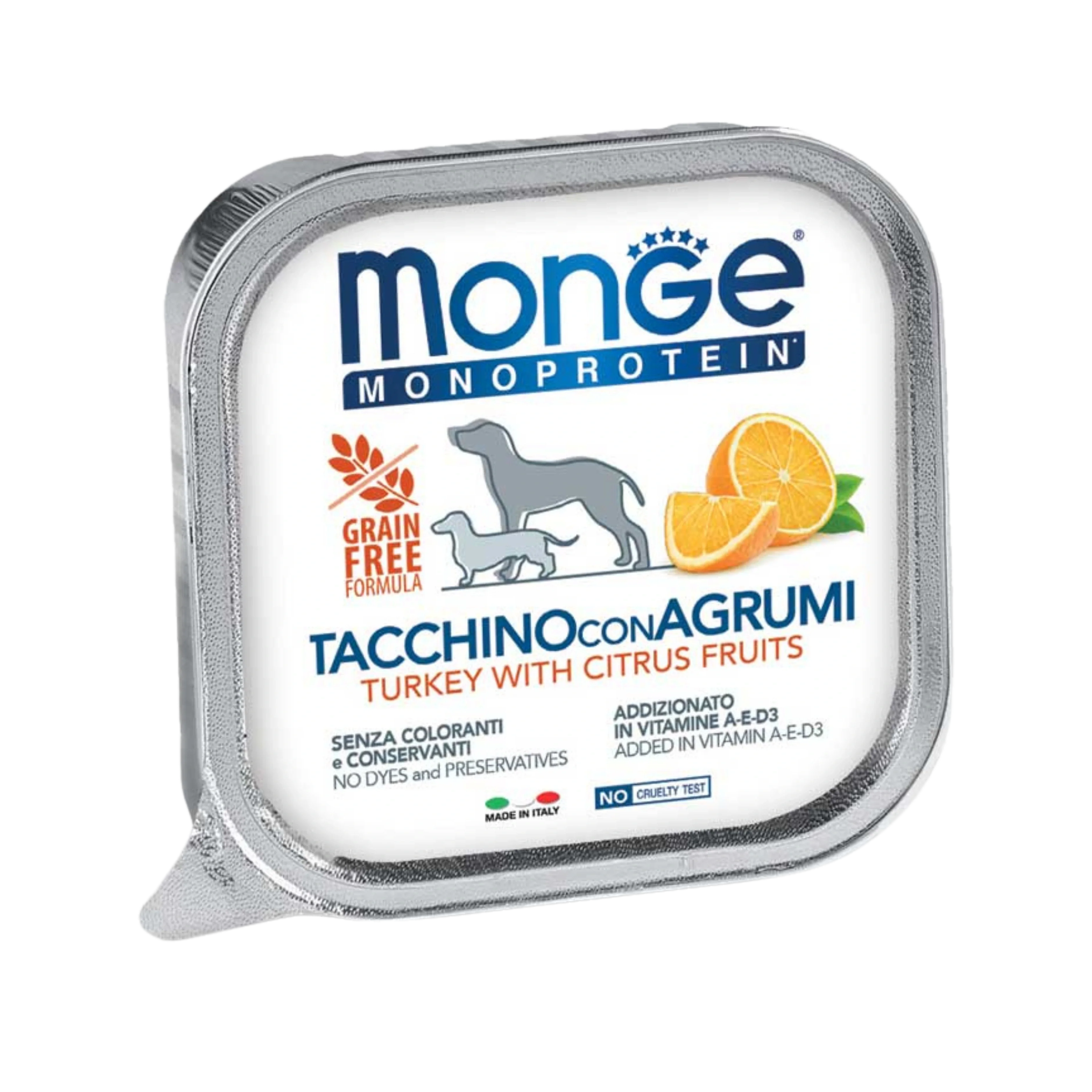 MONGE CANE MONPROTEIN PATÈ TACCHINO E AGRUMI 150g