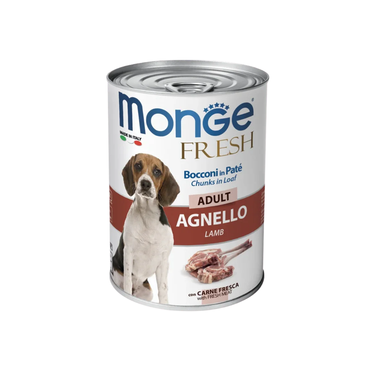 MONGE DOG FRESH BOCCONCINI IN PATE' ADULT AGNELLO 12pz