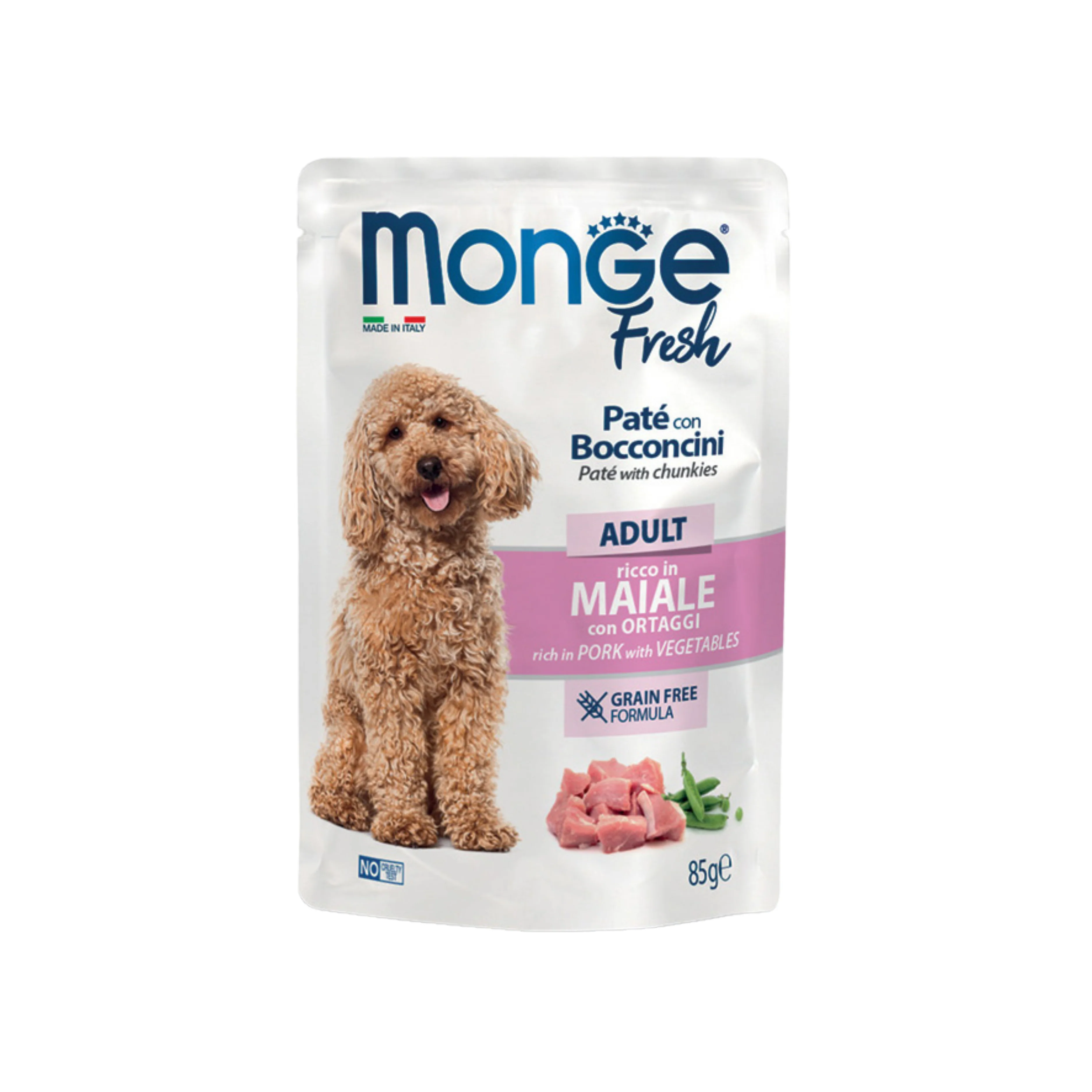 MONGE FRESH CANE ADULT PATÈ MAIALE ORTAGGI 85g