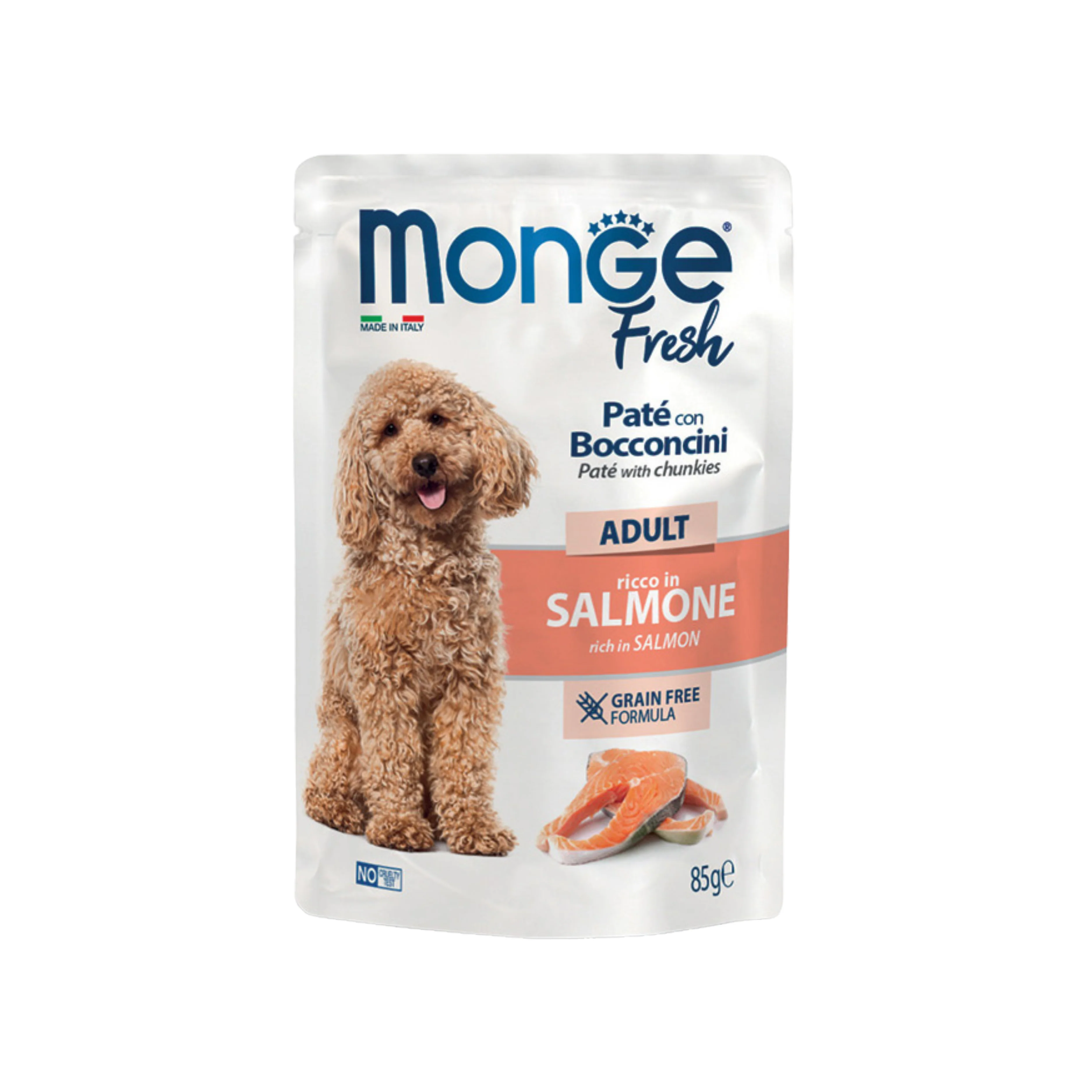 MONGE FRESH CANE ADULT PATÈ SALMONE 85g