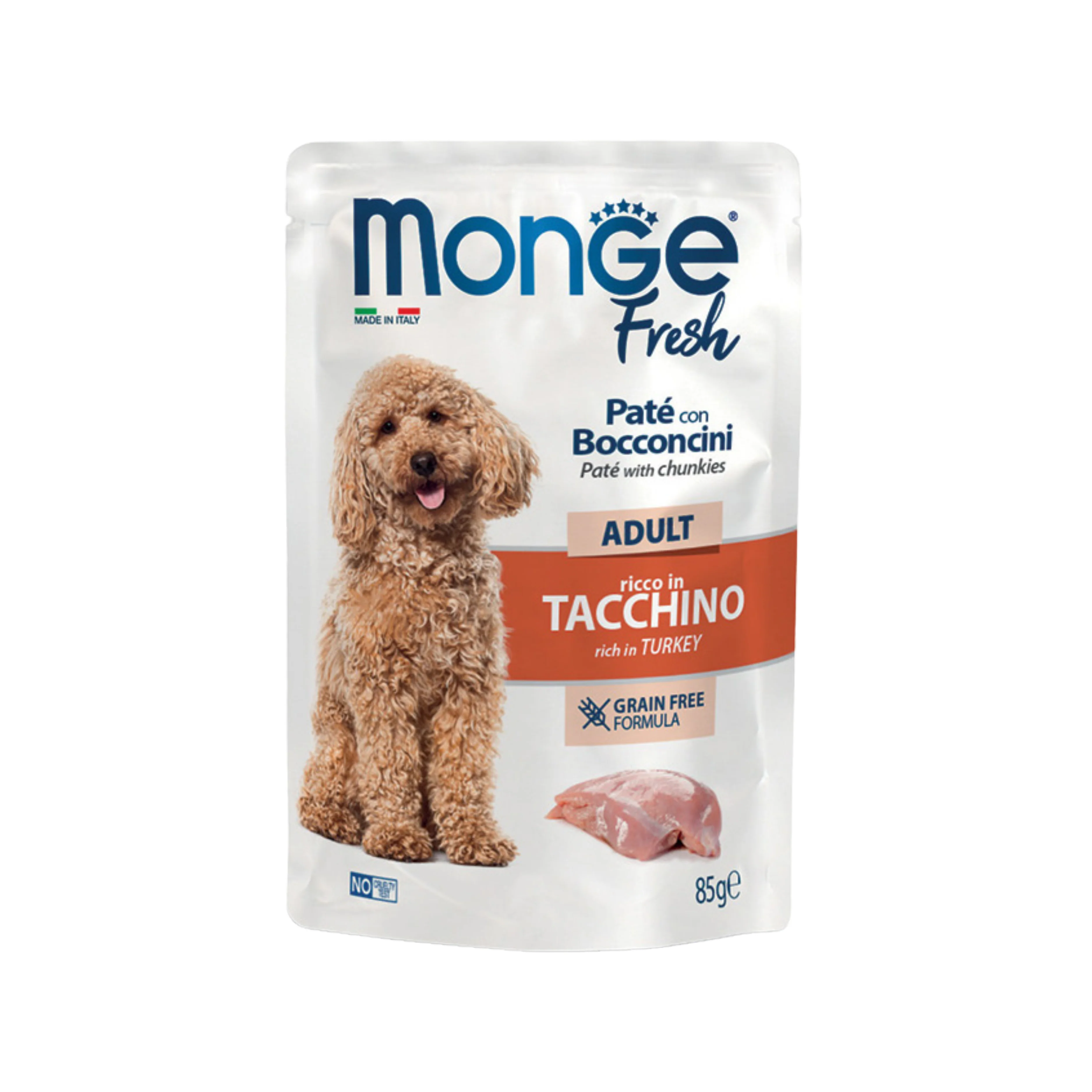 MONGE FRESH CANE ADULT PATÈ TACCHINO 85g