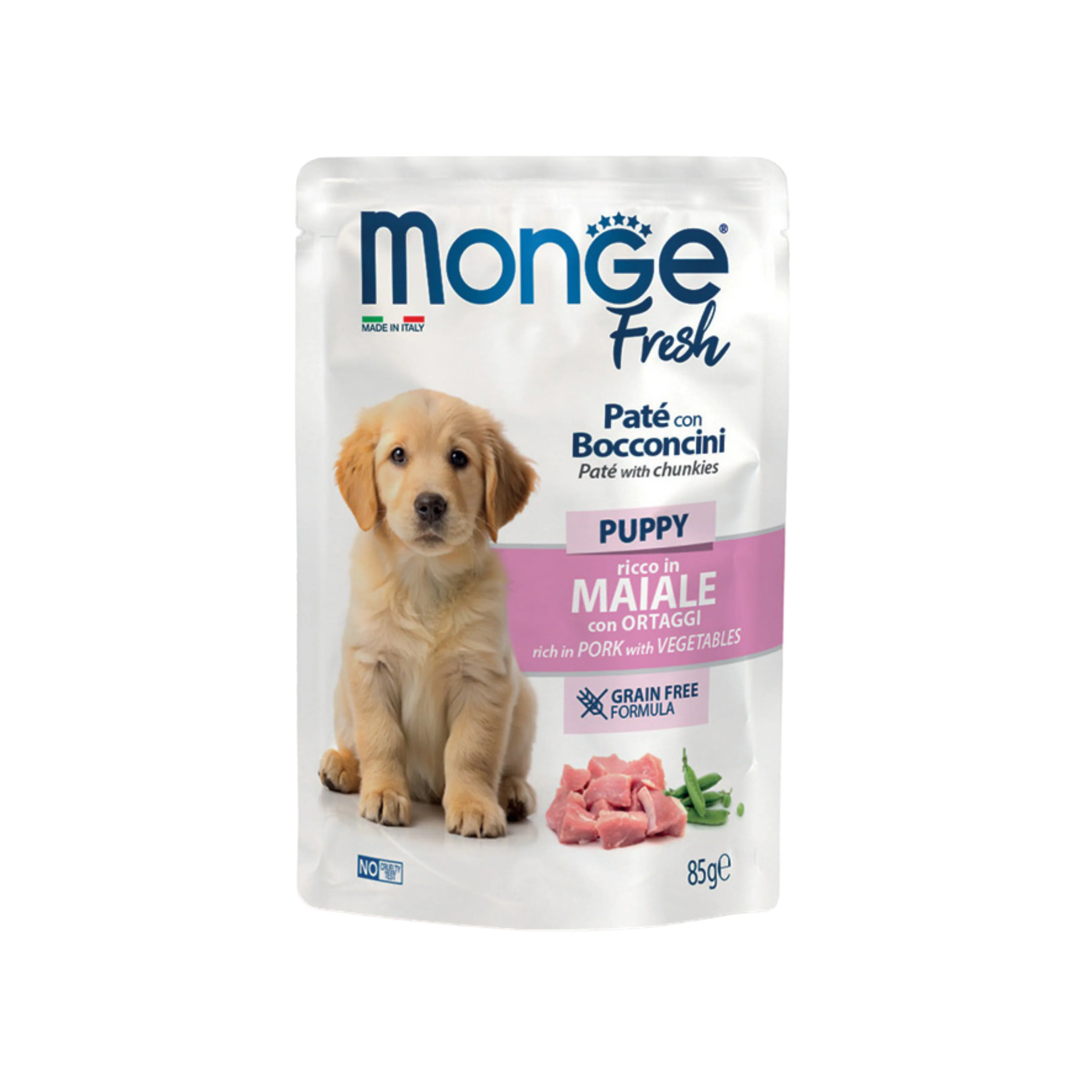 MONGE FRESH CANE PUPPY PATÈ MAIALE ORTAGGI 85g