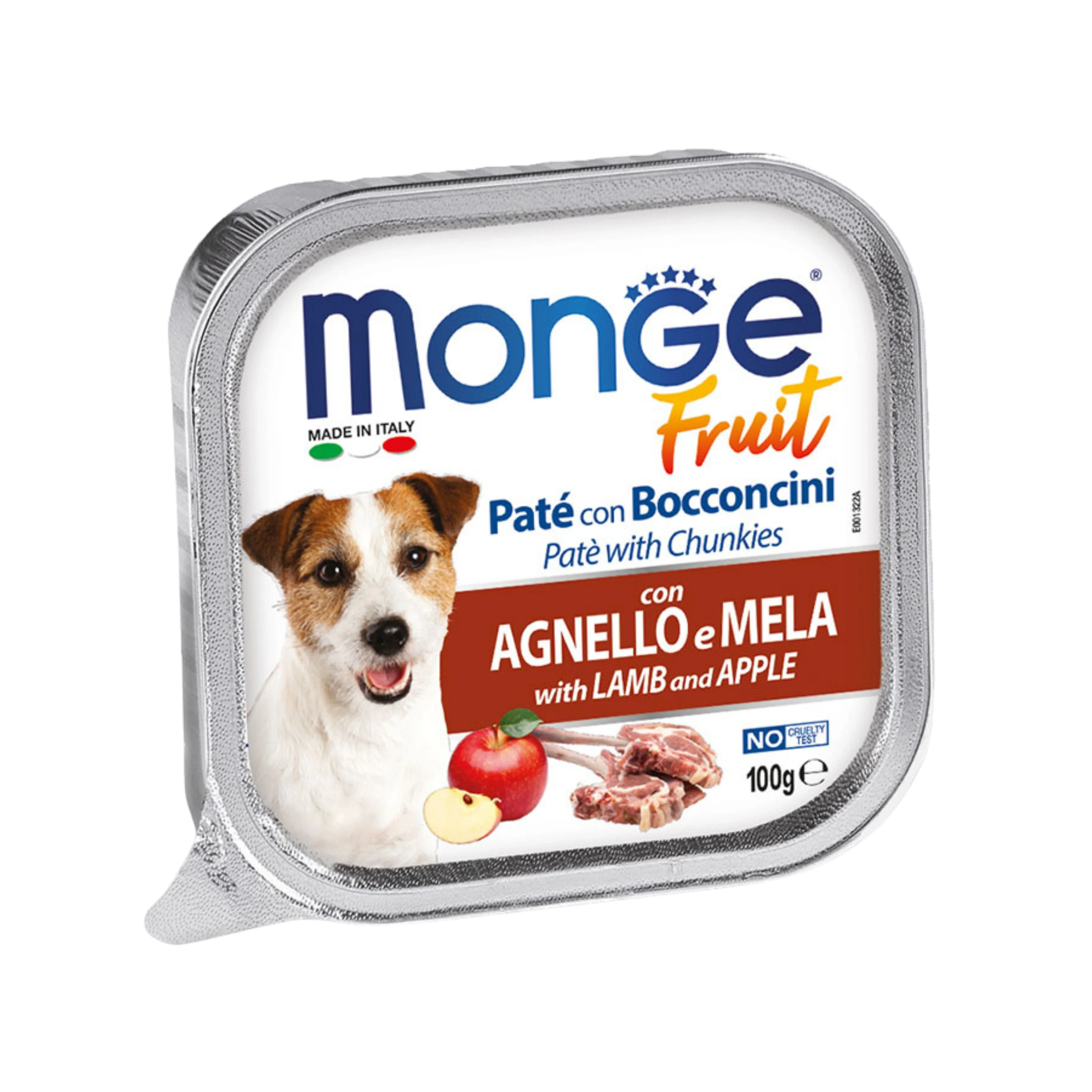 MONGE FRUIT CANE AGNELLO E MELA 100g (10pz)