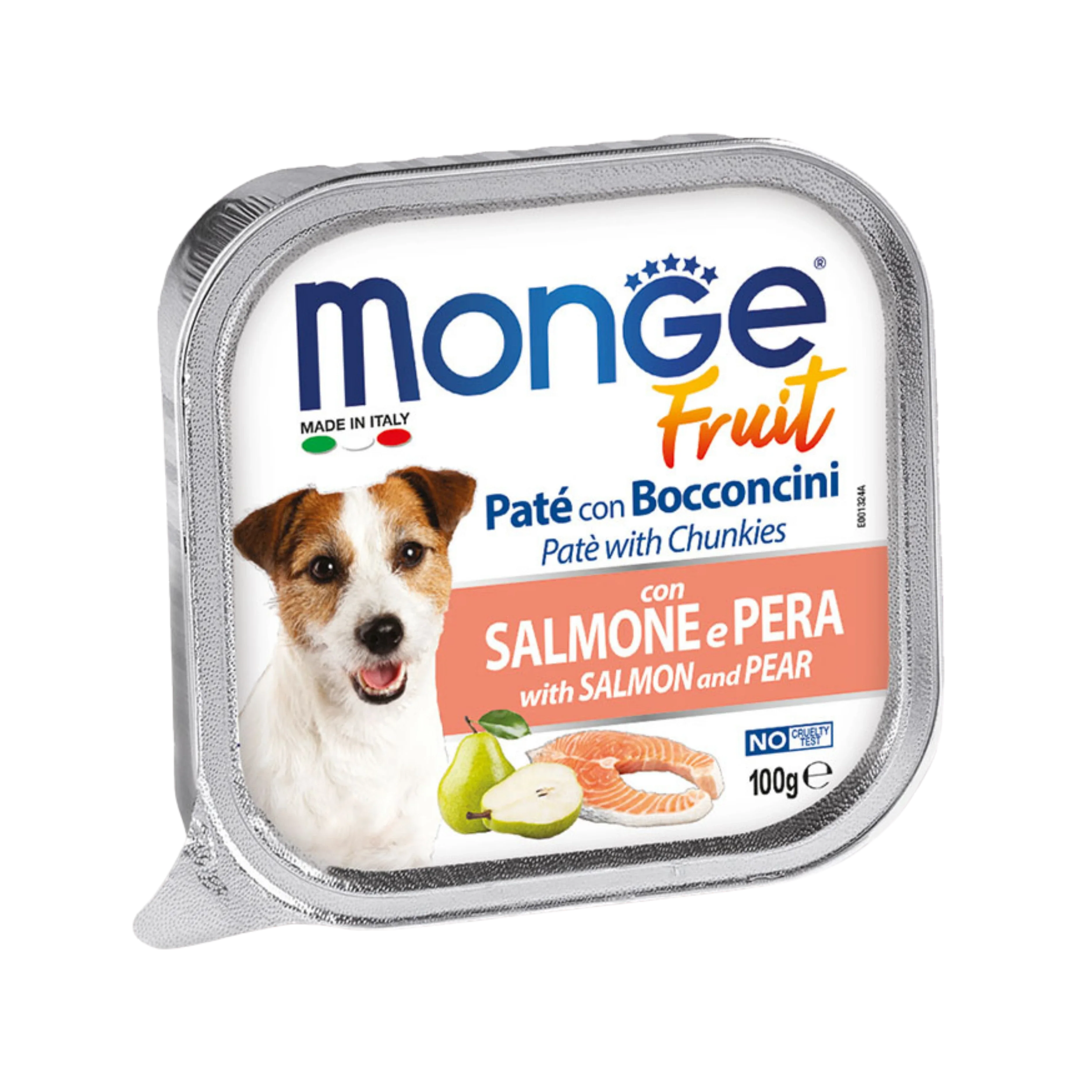 MONGE FRUIT CANE SALMONE E PERA 100g (10pz)