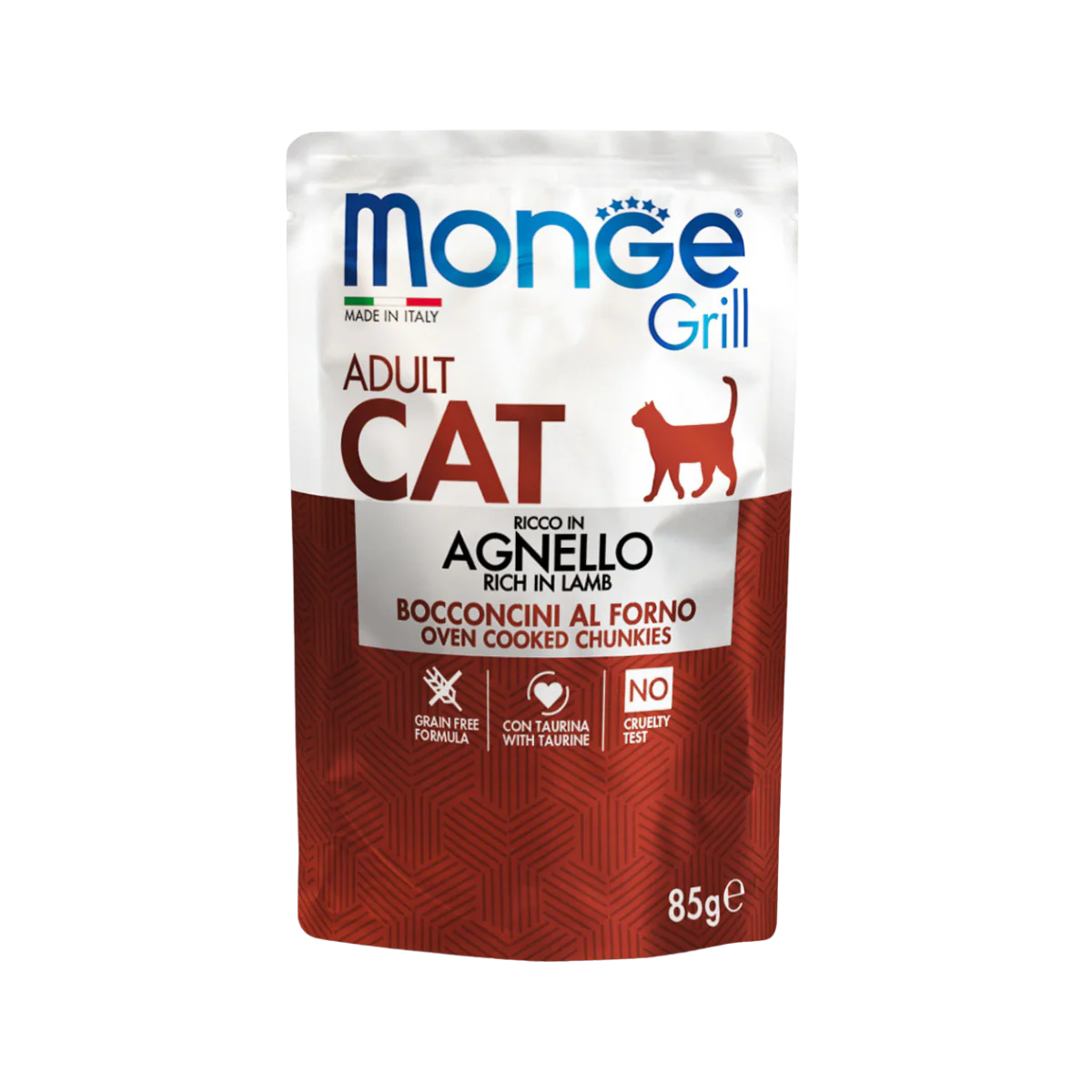 MONGE GRILL CAT ADULT BOCCONCINI AGNELLO