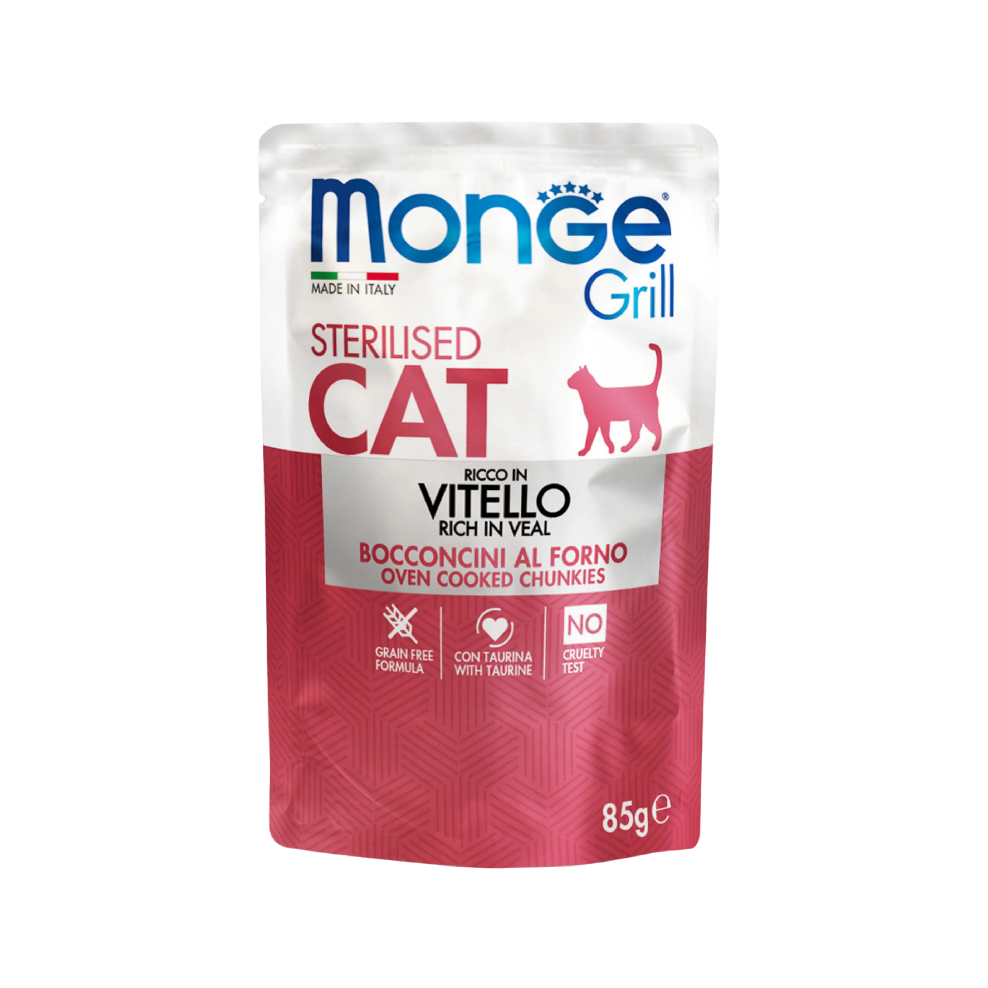 MONGE GRILL CAT STERILIZED BOCCONCINI VITELLO