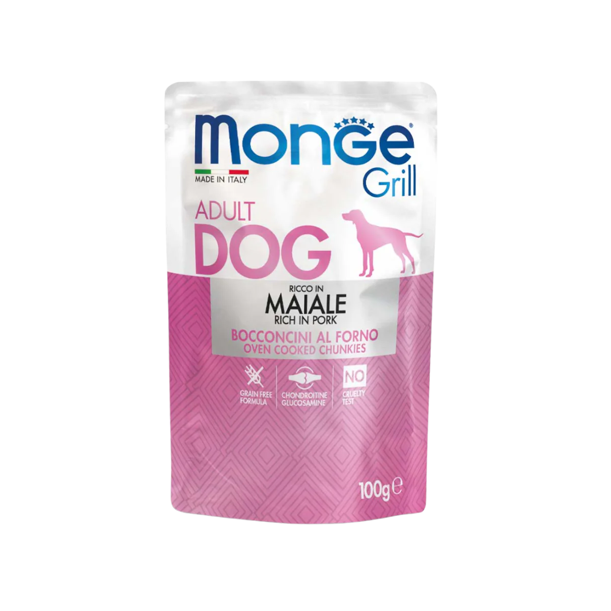 MONGE GRILL DOG ADULT BOCCONCINI MAIALE 100g