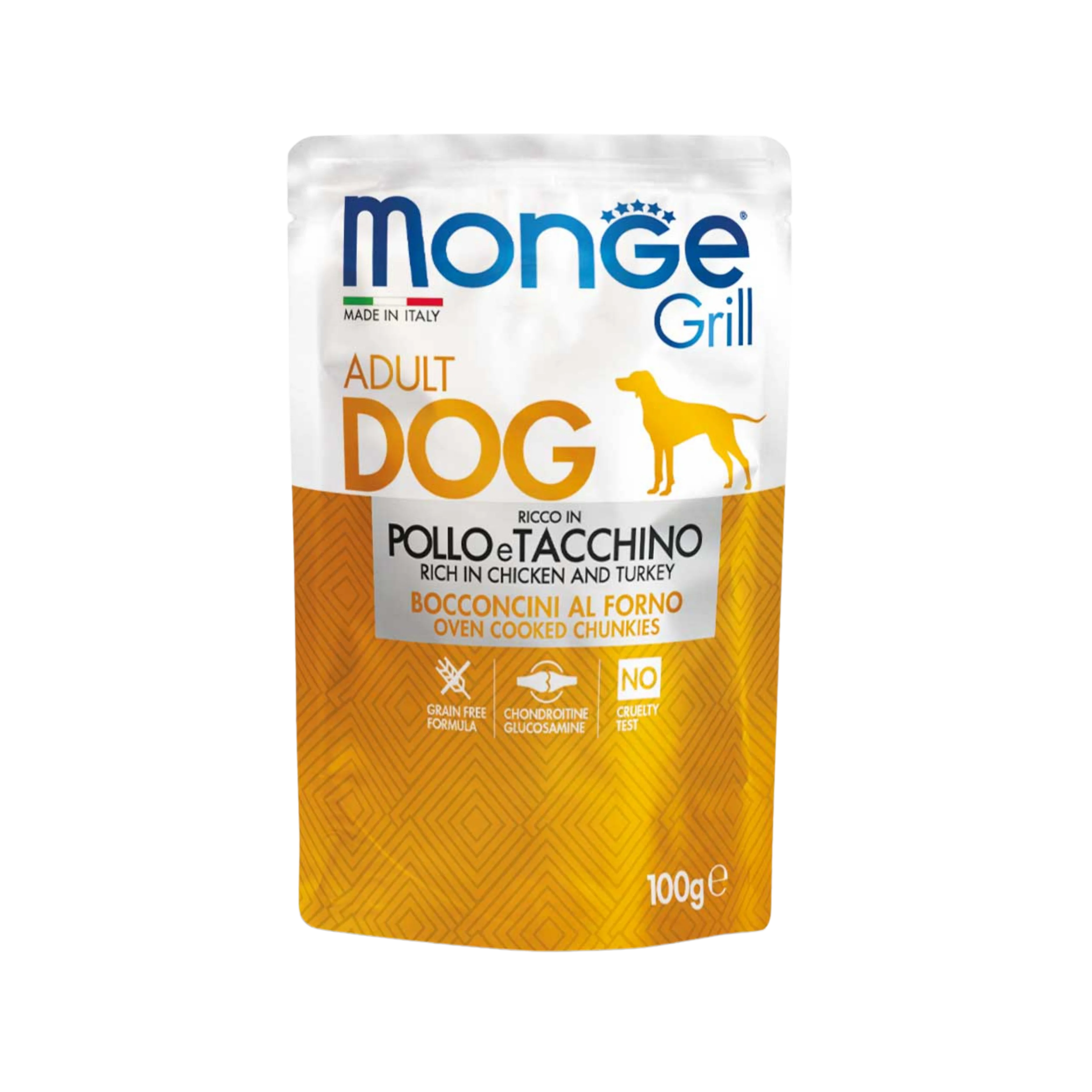 MONGE GRILL DOG ADULT BOCCONCINI POLLO E TACCHINO