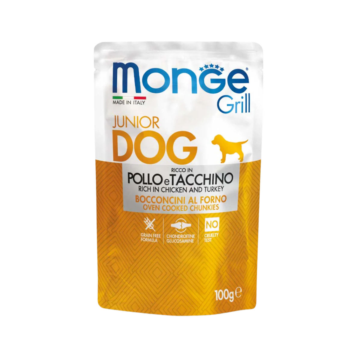 MONGE GRILL DOG JUNIOR BOCCONCINI POLLO E TACCHINO 100g