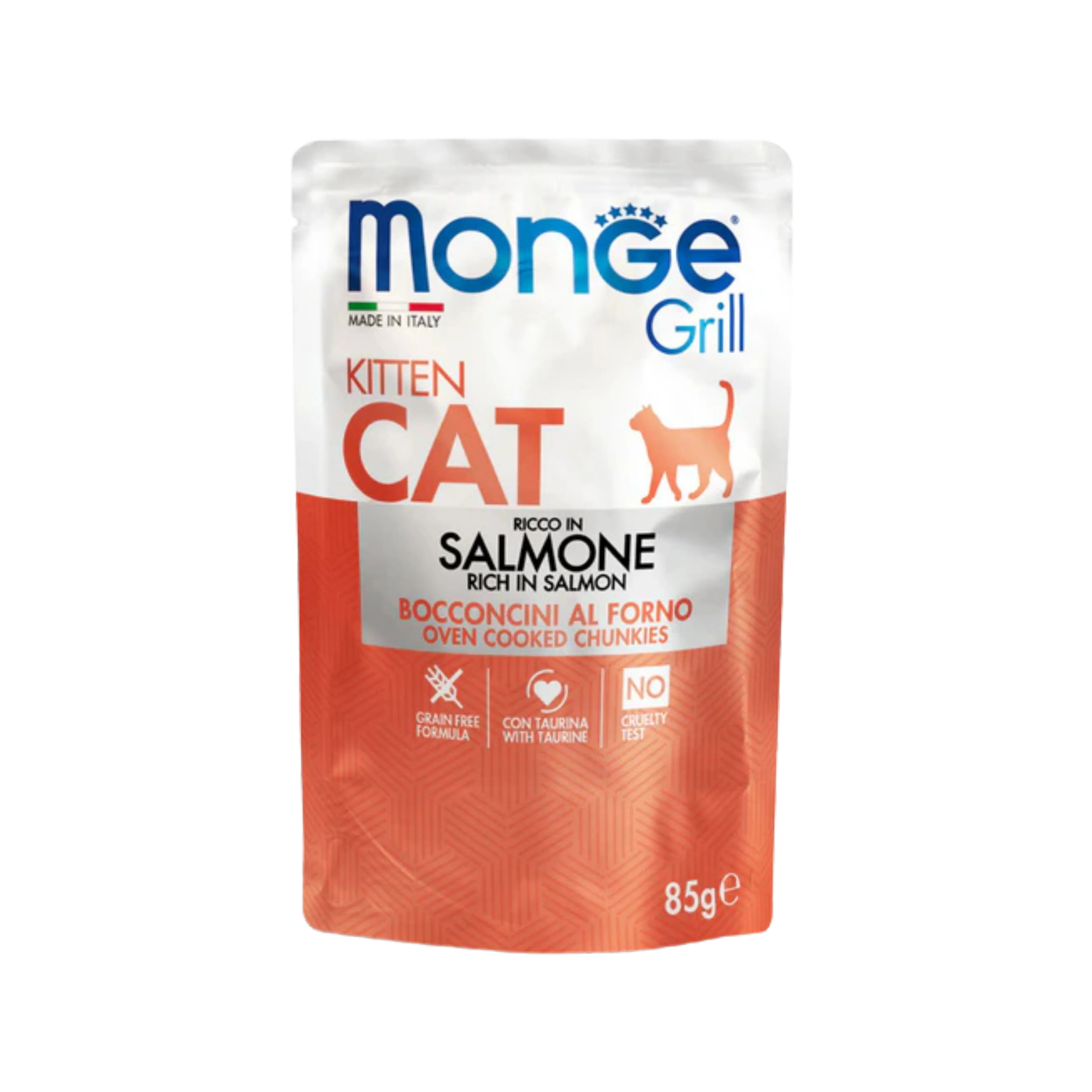 MONGE GRILL KITTEN BOCCONCINI SALMONE 85g