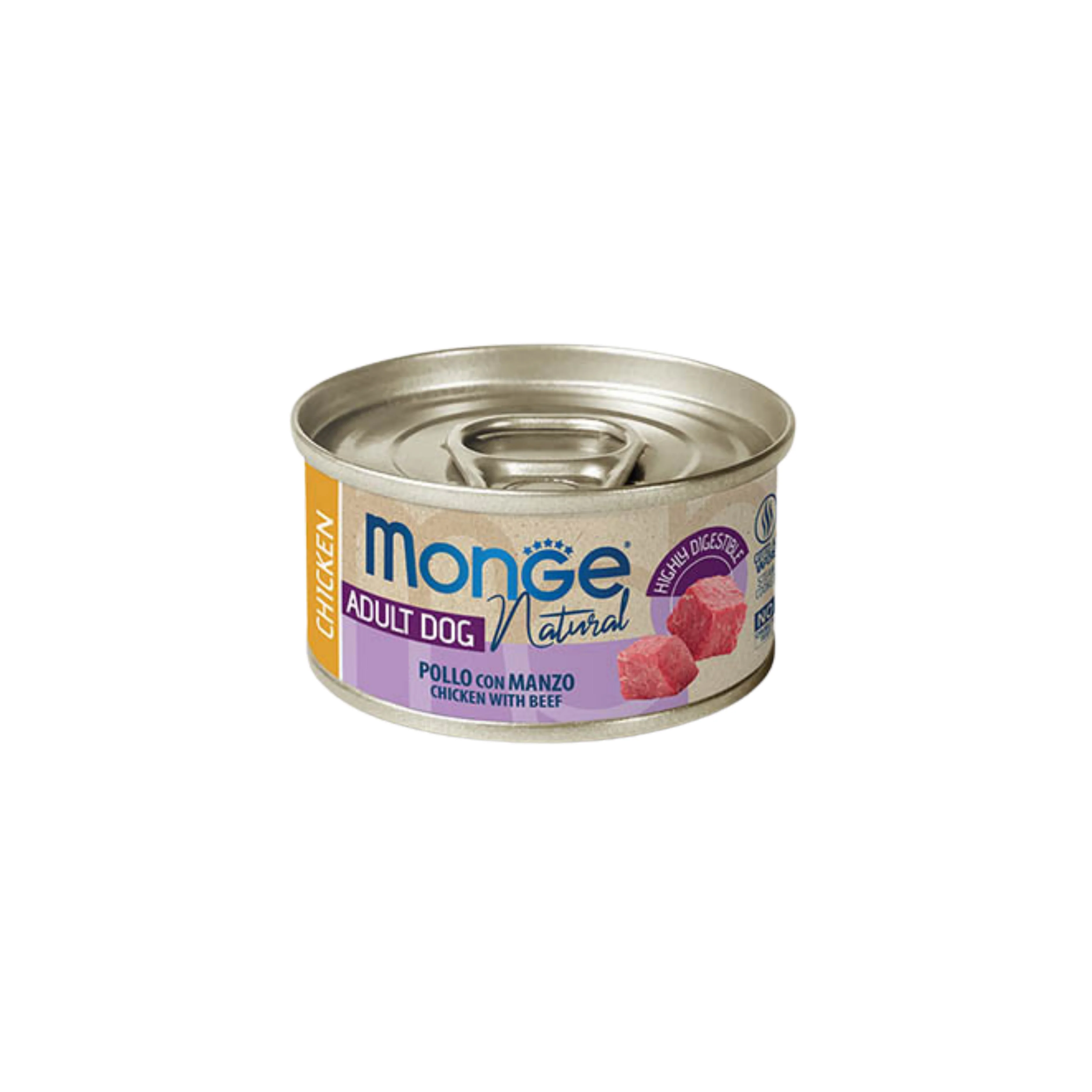 MONGE NATURAL CANE ADULT POLLO CON MANZO 95g