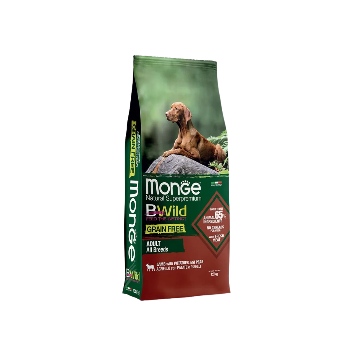 MONGE BWILD CANE GF ALL BREEDS ADULT AGNELLO PATATE E PISELLI - Image 2