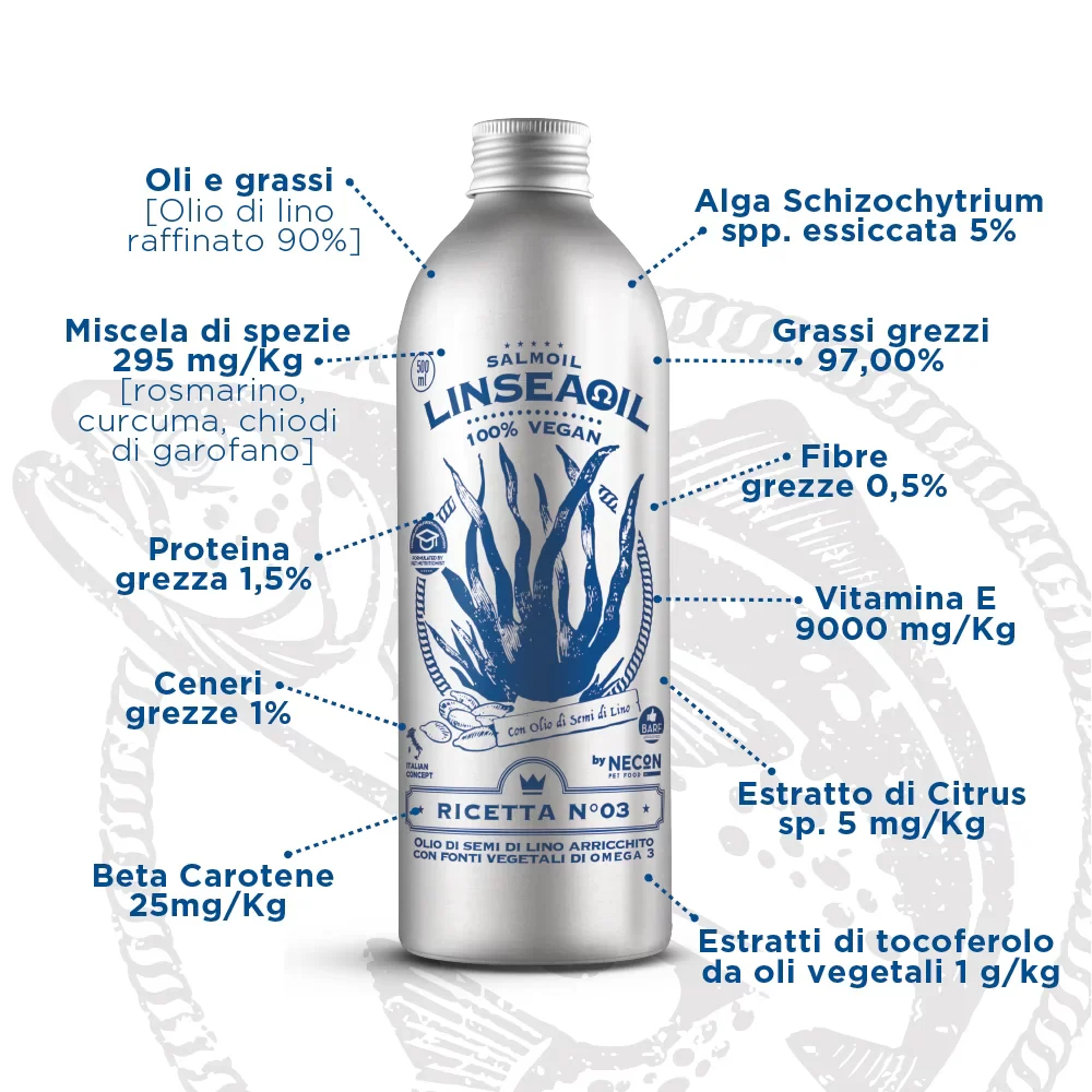 NECON LINSEAOIL RICETTA 3 250 ml - 100% Vegan - Image 3