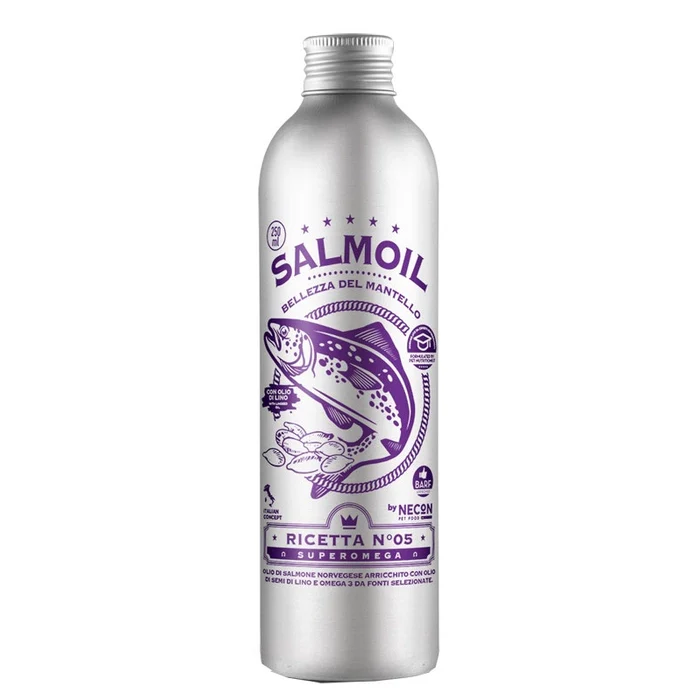 NECON SALMOIL RICETTA 5 Super Omega 250 ml - Bellezza del mantello