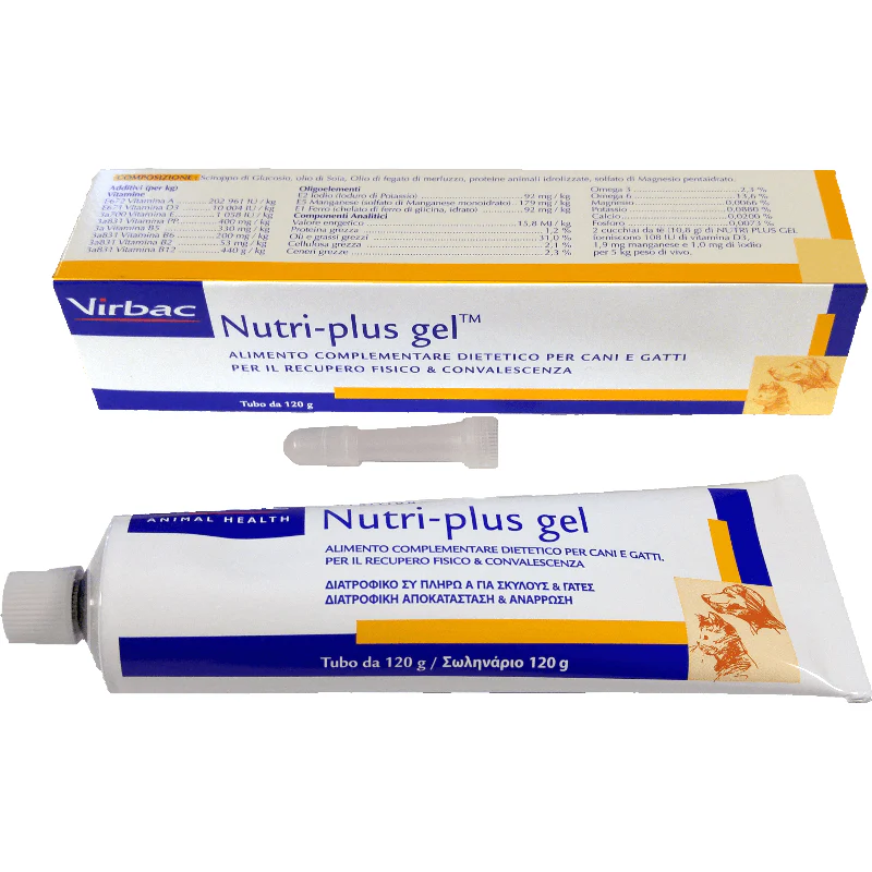 NUTRI PLUS GEL 120 gr - supporto nutrizionale per cani e gatti