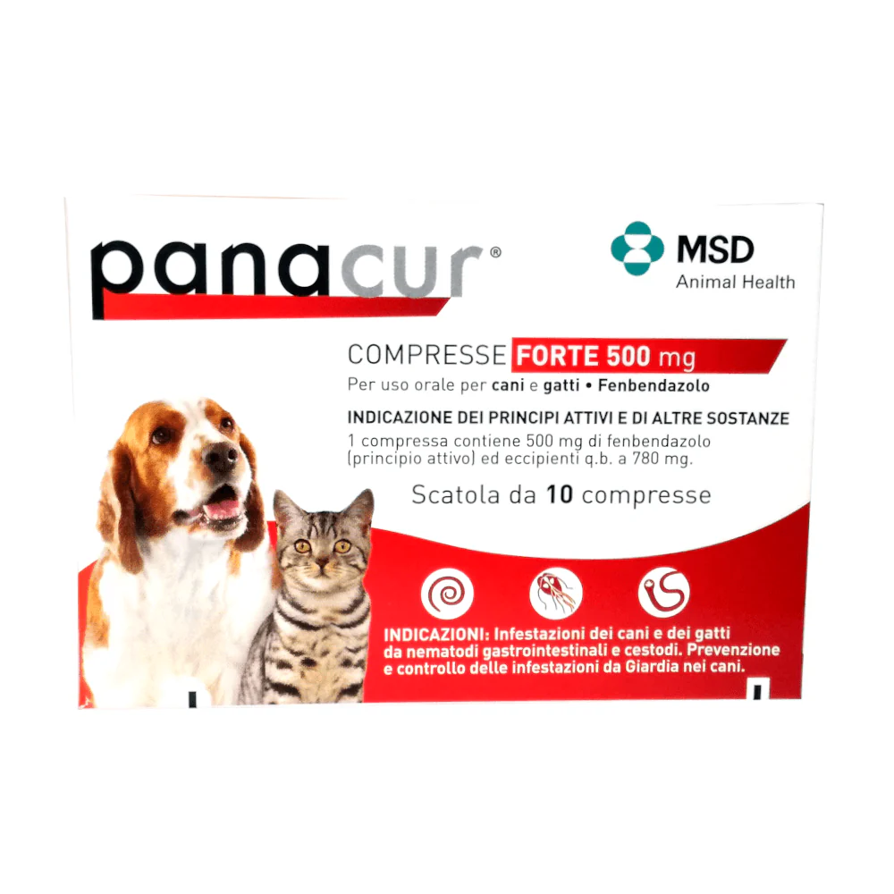 PANACUR 500 mg (10 cpr) – Contro i parassiti intestinali di cani e gatti