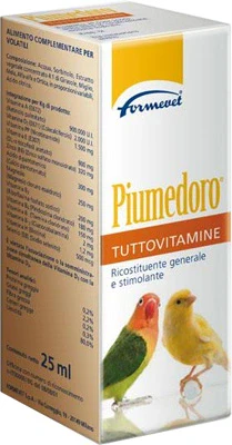 PIUMEDORO TUTTOVITAMINE - Integratore per Uccelli da Gabbia