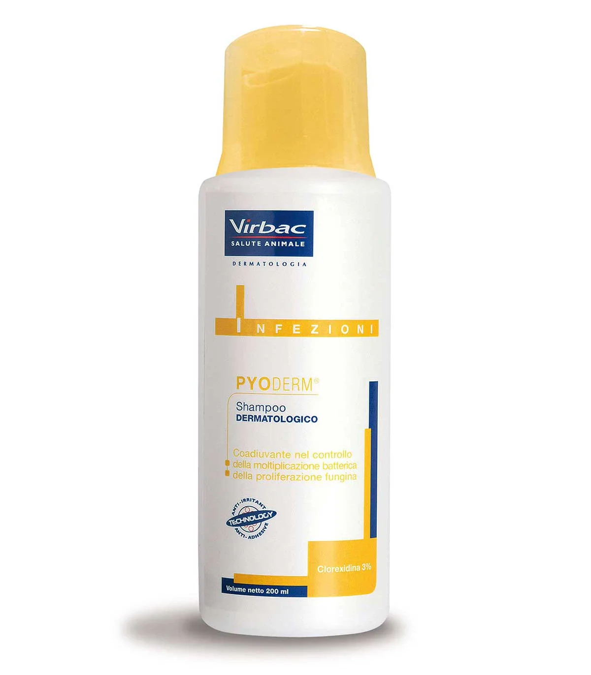 Pyoderm Shampoo Dermatologico 200ml - Supporto per le infezioni cutanee nel cane e nel gatto