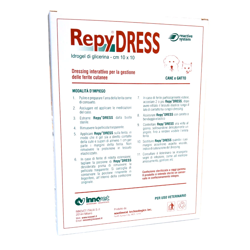 REPY DRESS 10x10 cm. 5 unità - Dressing interattivo per il trattamento delle ferite