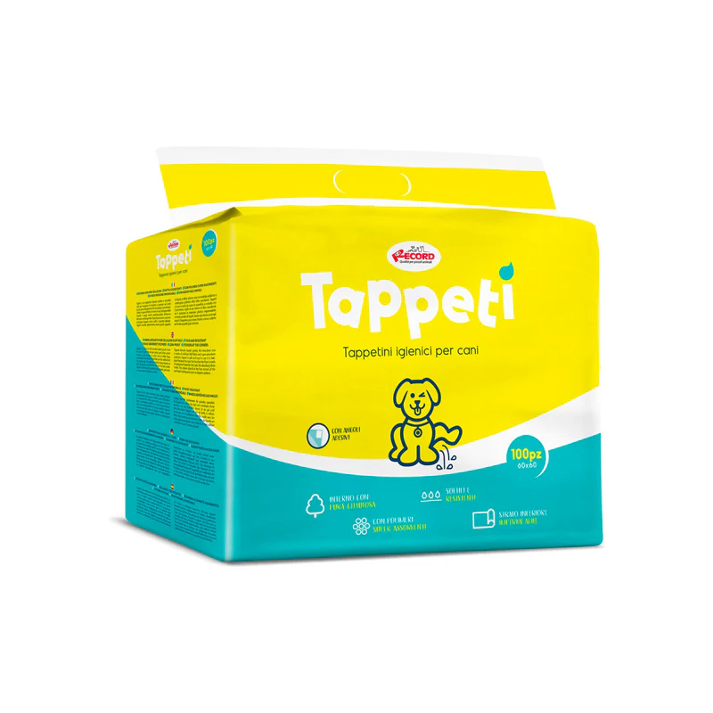 TAPPETINI TAPISS 60×60 cm (100 pezzi) – Tappetini igienici assorbenti per cani